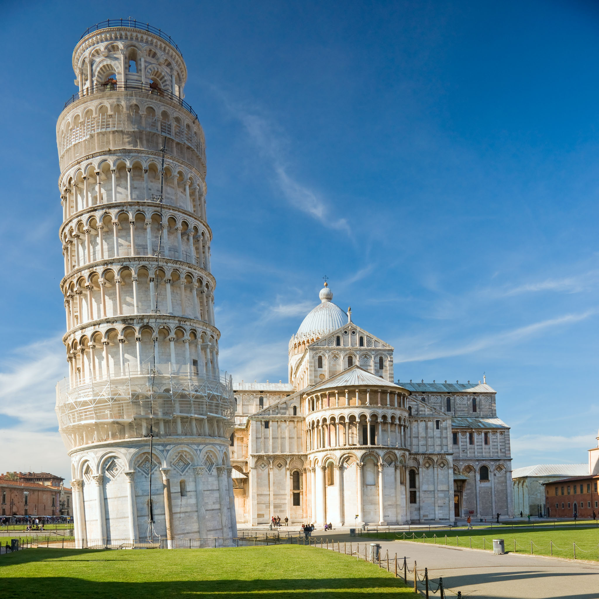 The leaning tower of Pisa, Architectural mystery, Literary connections, Unique structure, 2050x2050 HD Phone