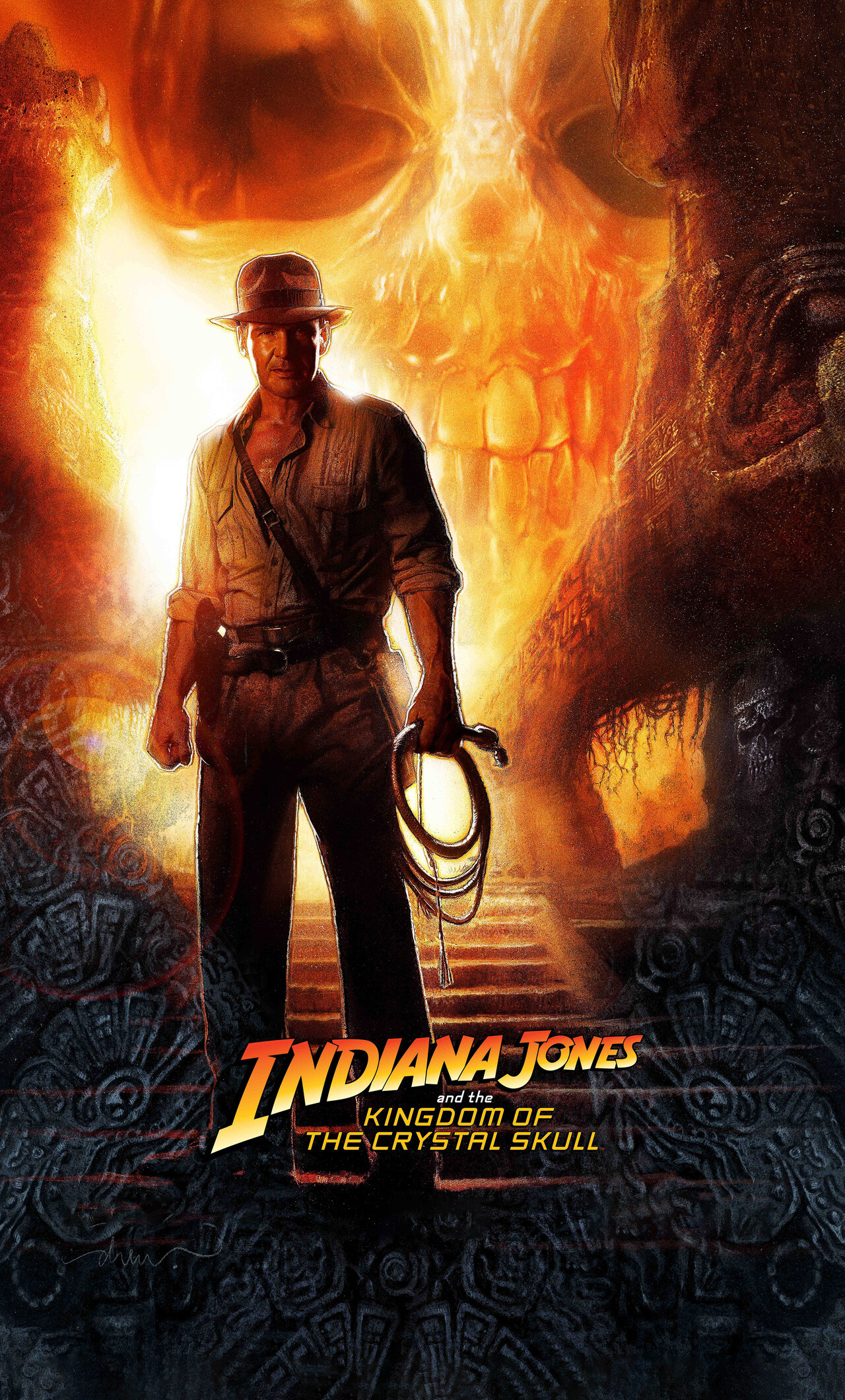 Indiana Jones: The Kingdom of the Crystal Skull, A 2008 American action-adventure film. 1280x2120 HD Wallpaper.