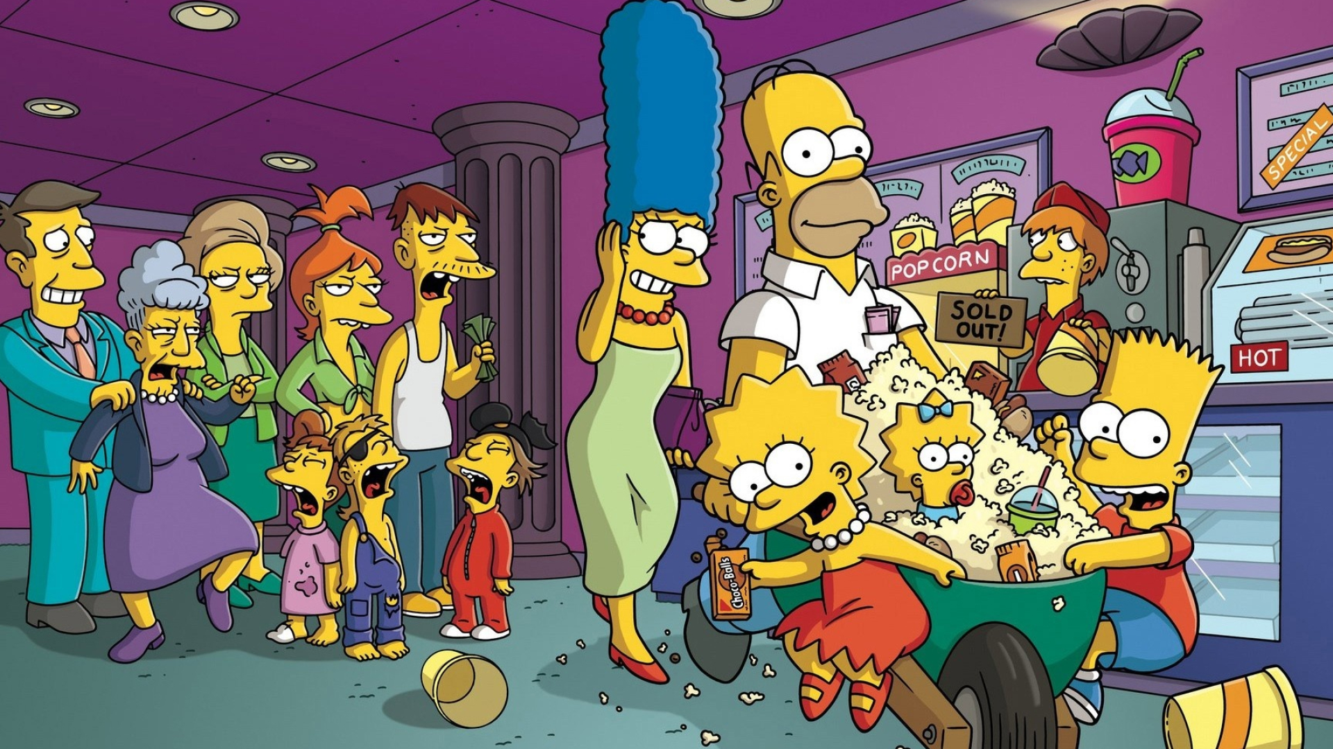 Homer Simpson, The Simpsons, Bart Simpson, Lisa Simpson, 1920x1080 Full HD Desktop