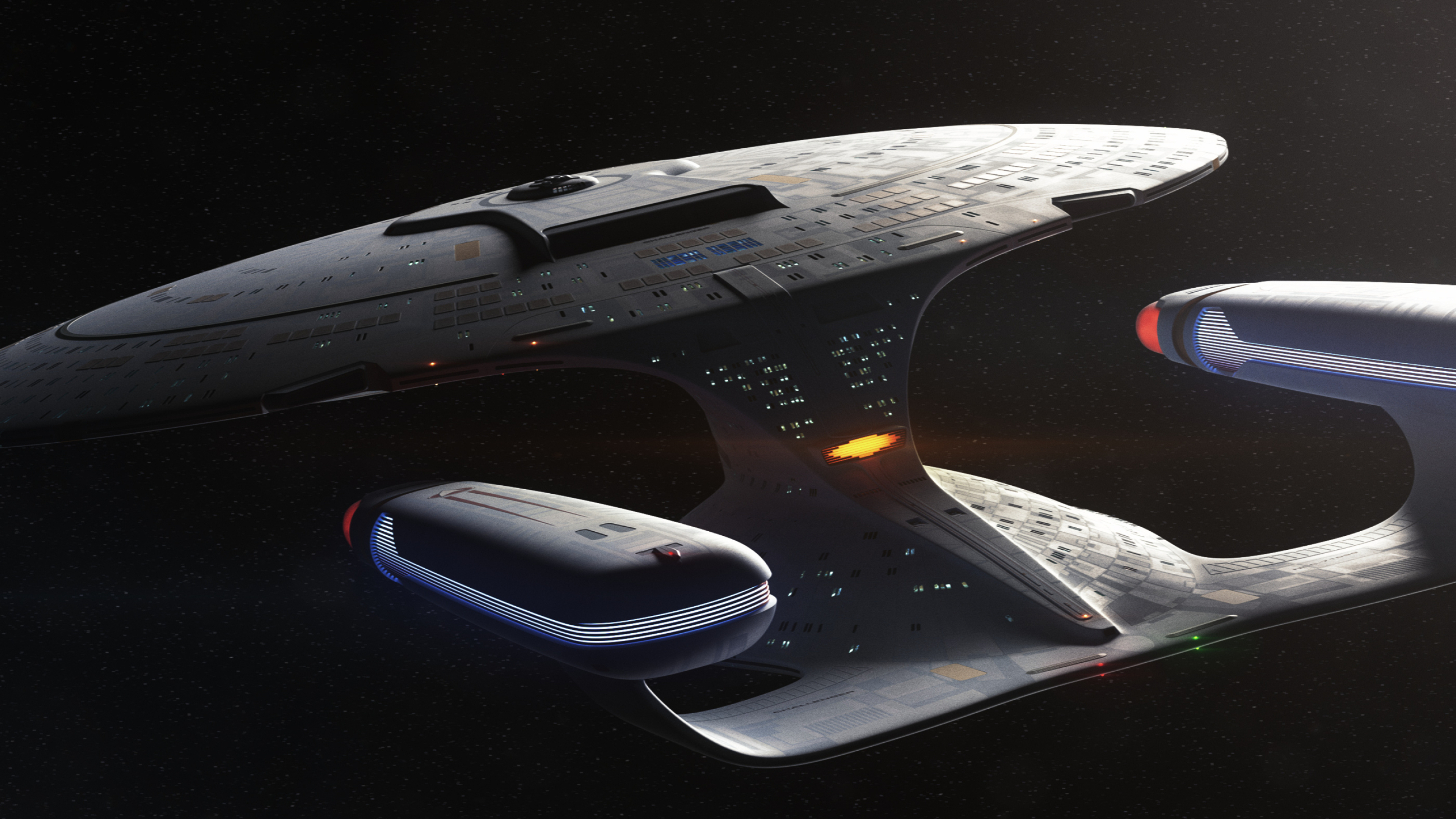 Lewis galaxy class, Starfleet flagship, Stellar engineering, Classic starship design, 3840x2160 4K Desktop