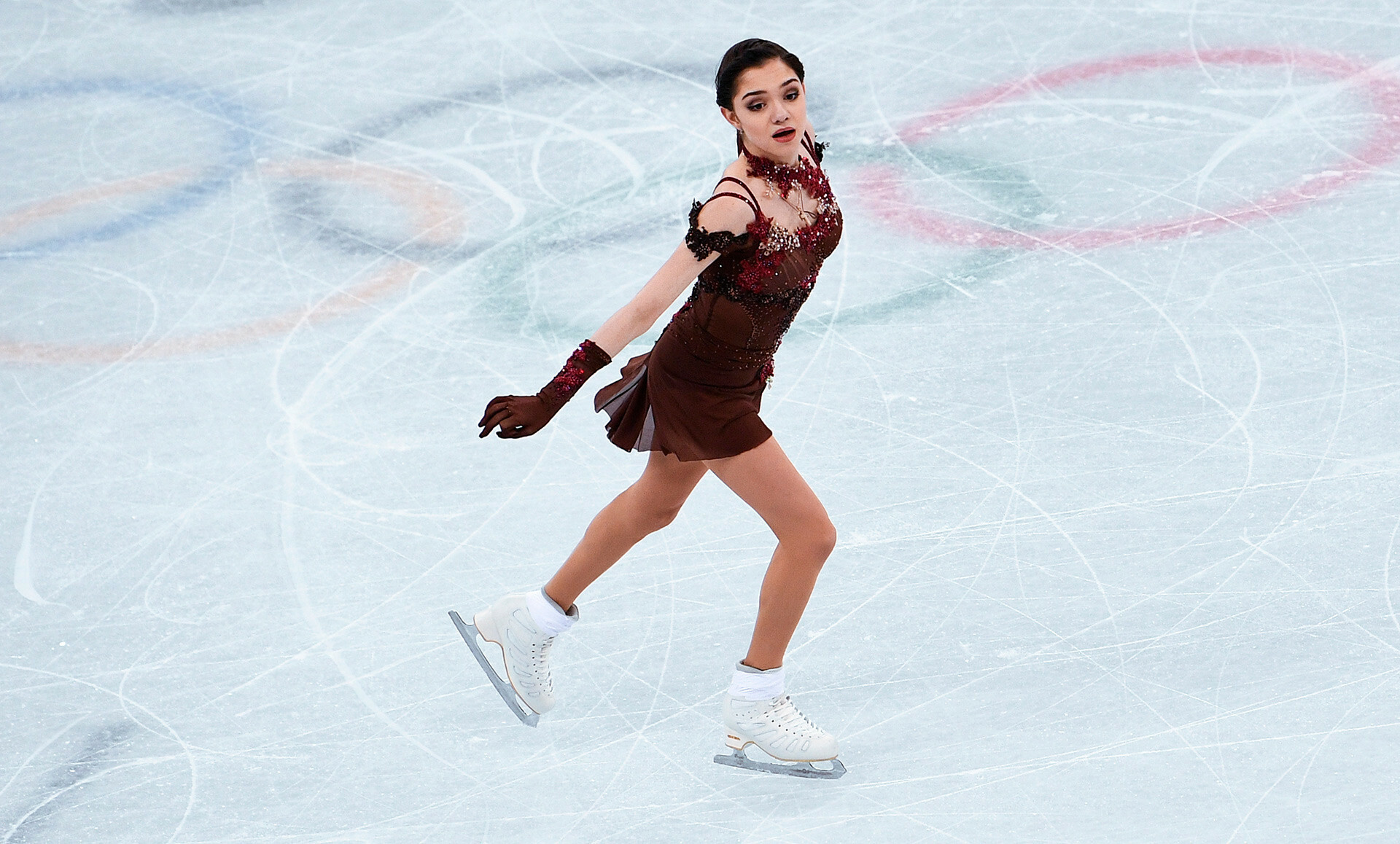Evgenia Medvedeva: 2018 Winter Games, She placed third in both segment at the 2015 Russian Championships. 1920x1160 HD Background.