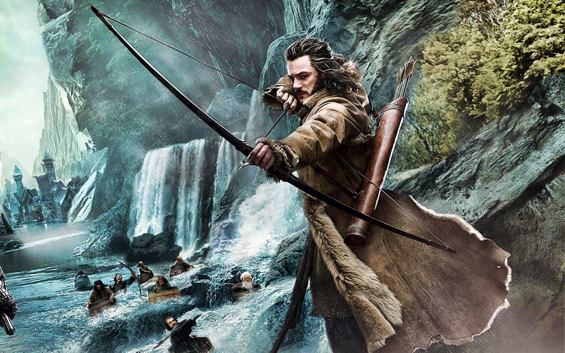 Bard the Bowman, Desolation of Smaug, Courageous defender, Thrilling adventure, 1920x1200 HD Desktop