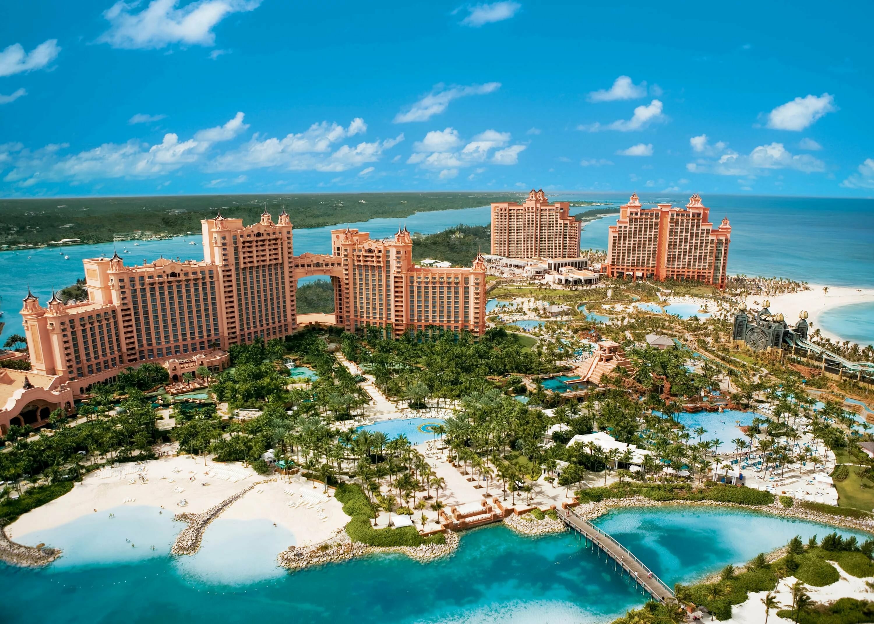 The Bahamas: The Reef at Atlantis, Paradise Beach, Luxurious residential resort. 3000x2150 HD Background.