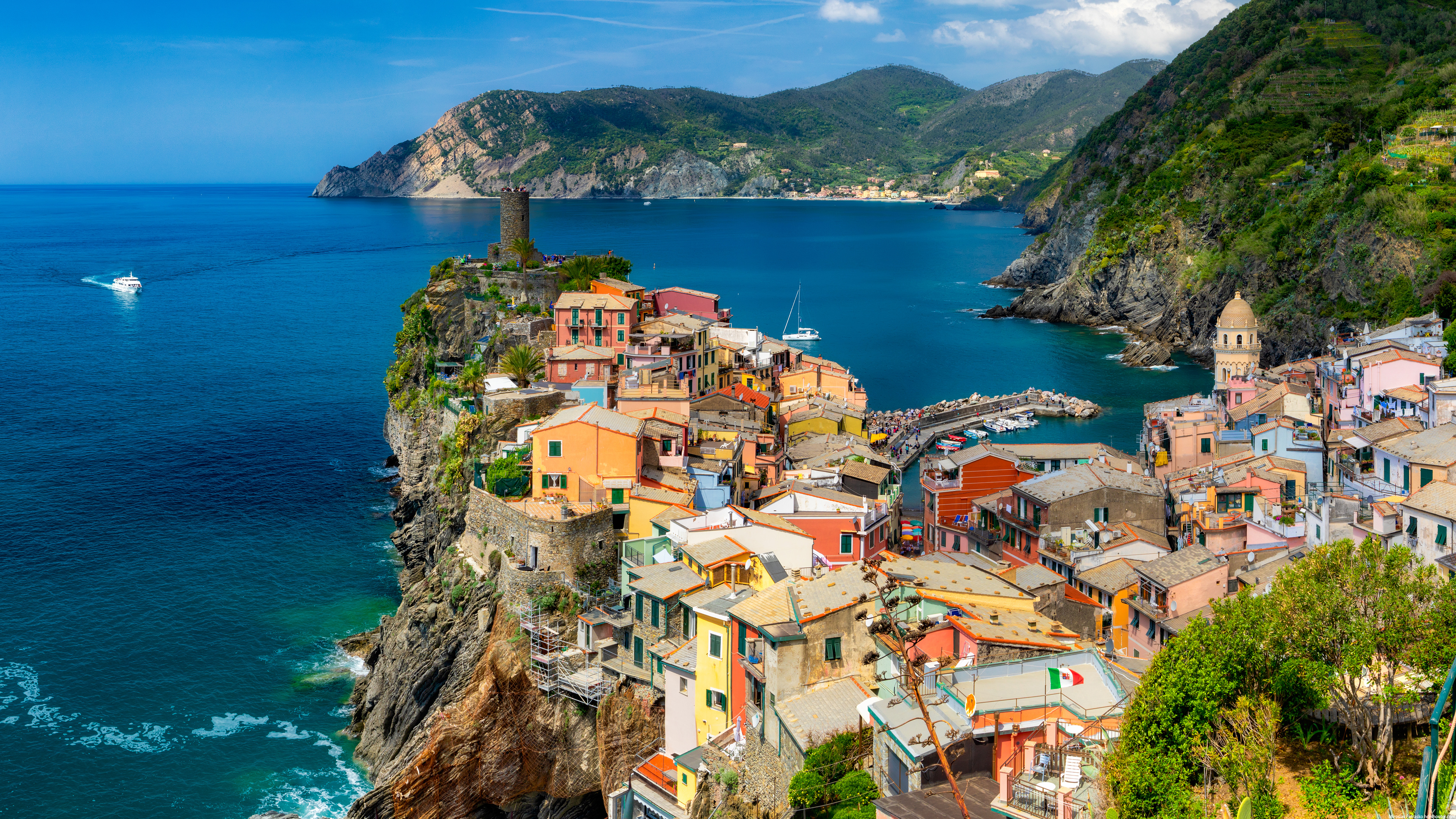 Cinque Terre, 4K wallpapers, HDR shooter, 3840x2160 4K Desktop