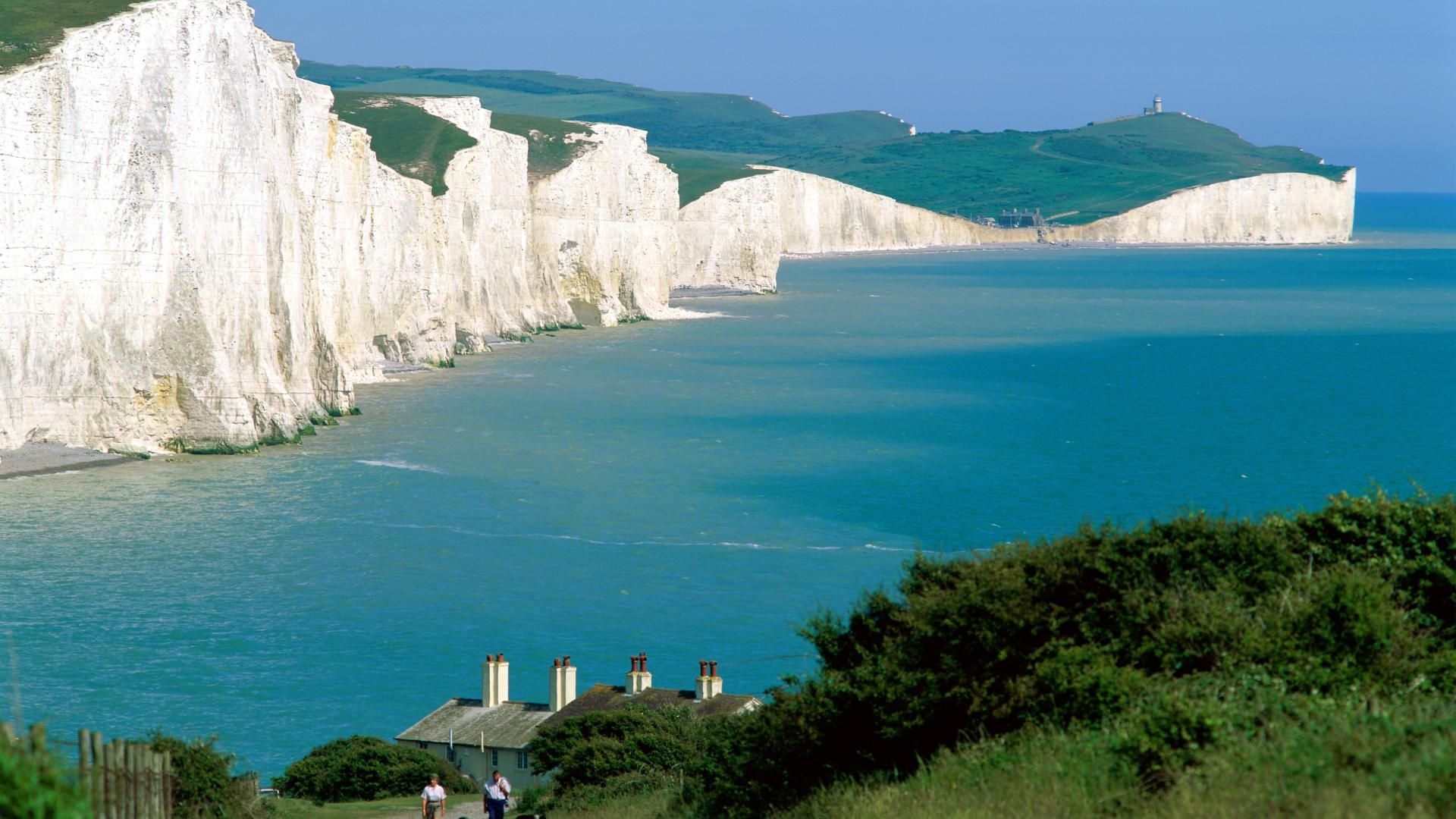 White Cliffs of Dover, Seven Sisters, East Sussex, Wonders of the world, 1920x1080 Full HD Desktop