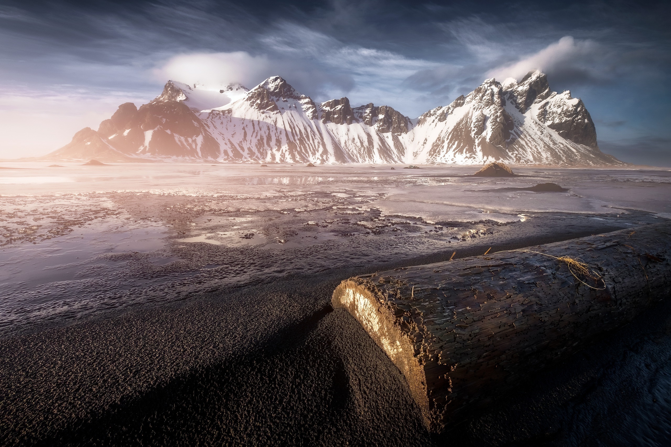 Vestrahorn, Majestic mountain, Dramatic landscape, Nature's masterpiece, 2560x1710 HD Desktop