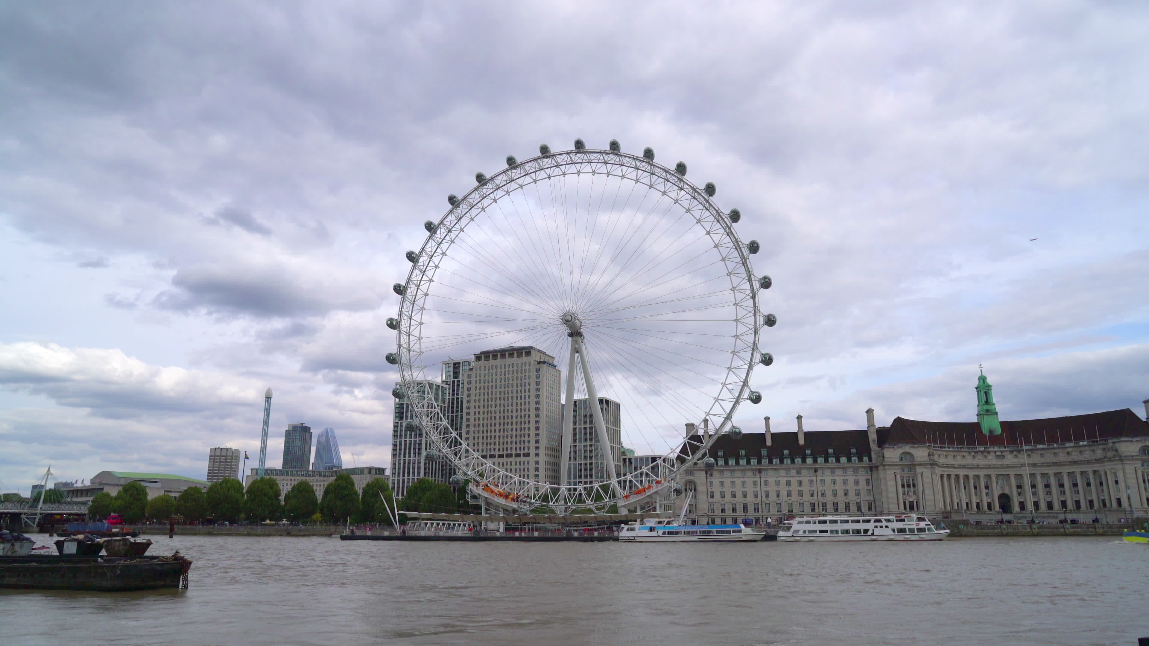River Thames, London cityscape, Urban vibes, British landmarks, 3840x2160 4K Desktop