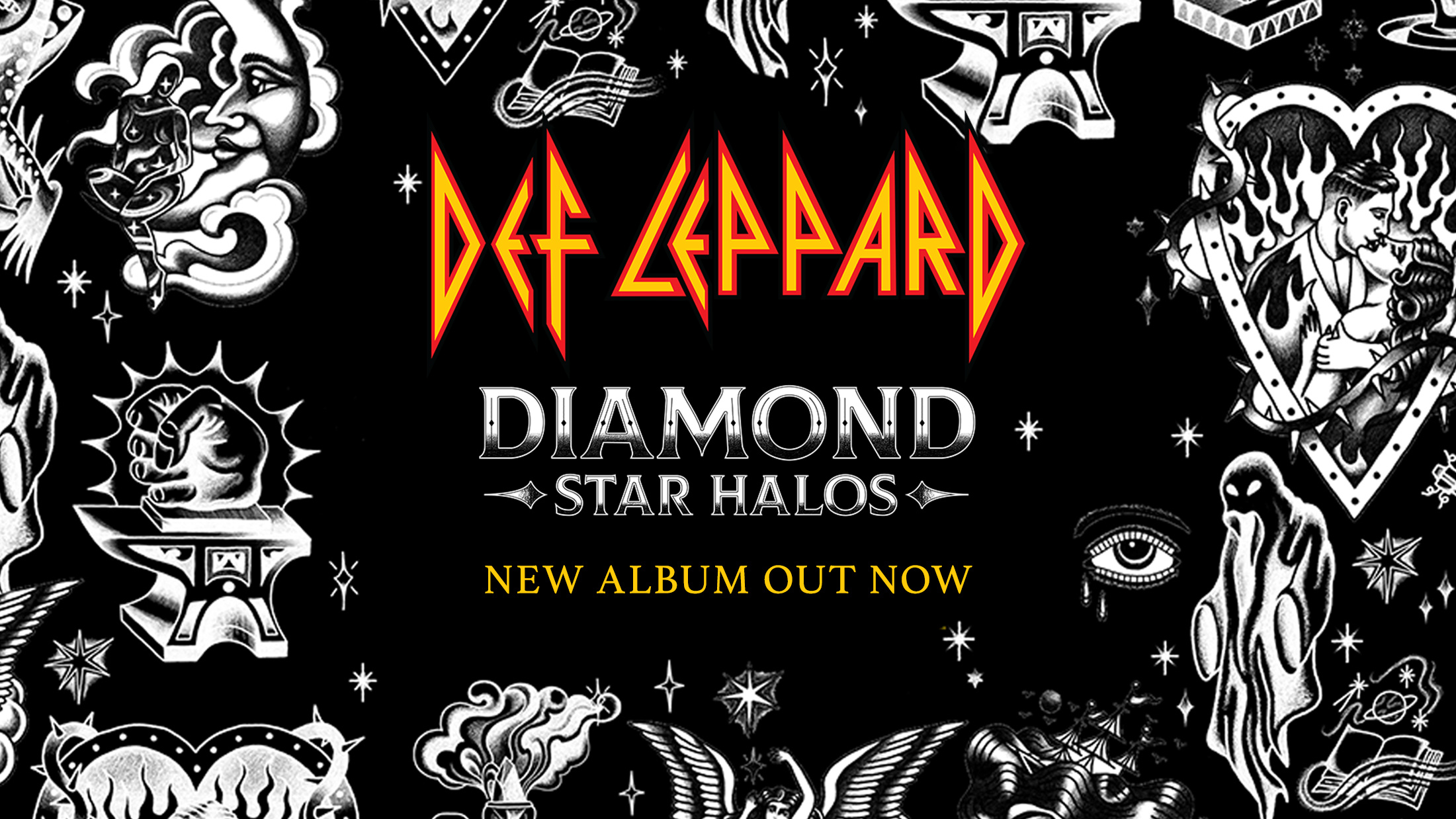 Def Leppard, Official website, Band updates, Discography, 2210x1240 HD Desktop