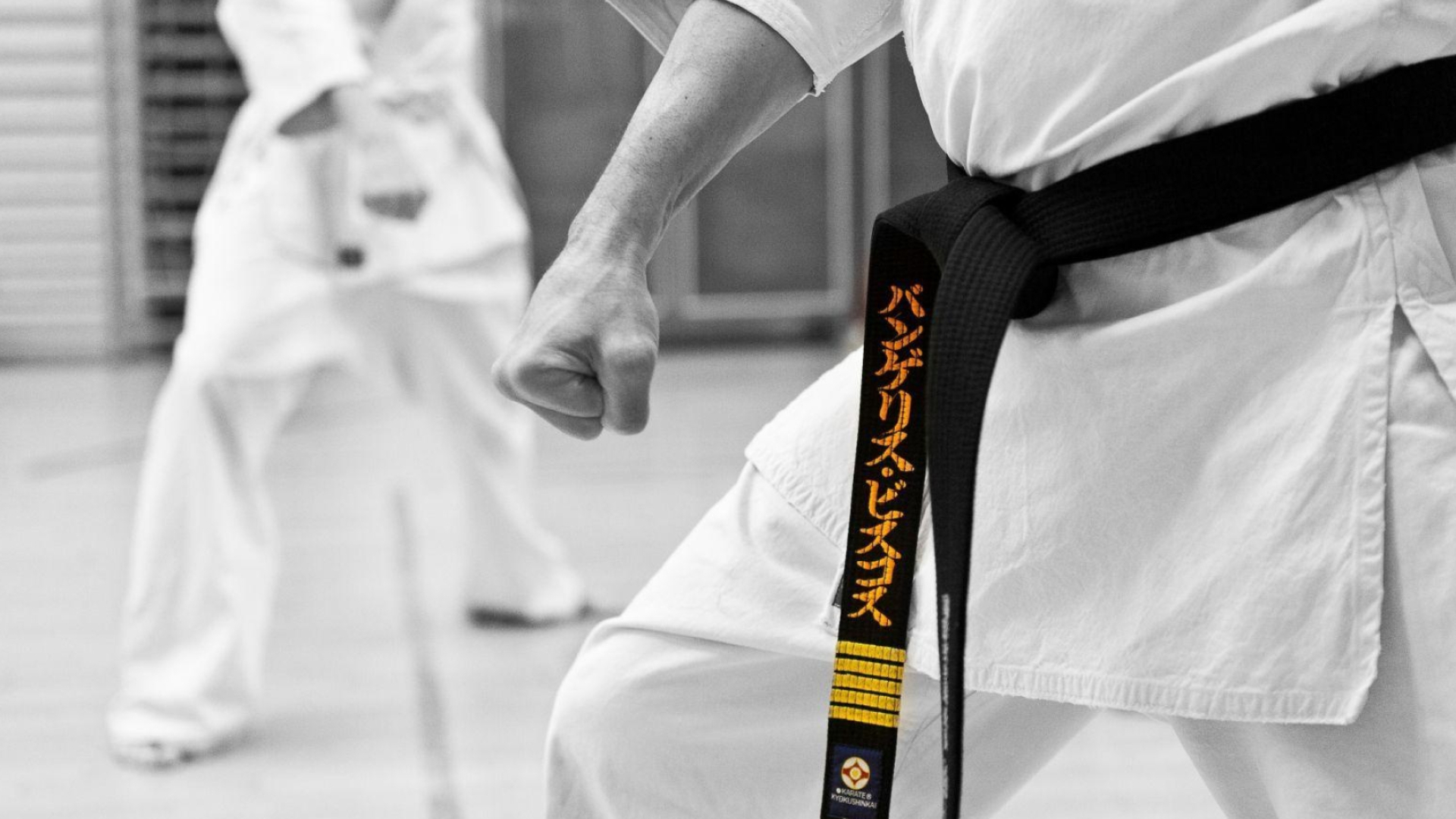 Martial Art: Unarmed combat sport Judo, The body and mind training, In Olympics since 1964, Black belt. 1920x1080 Full HD Background.