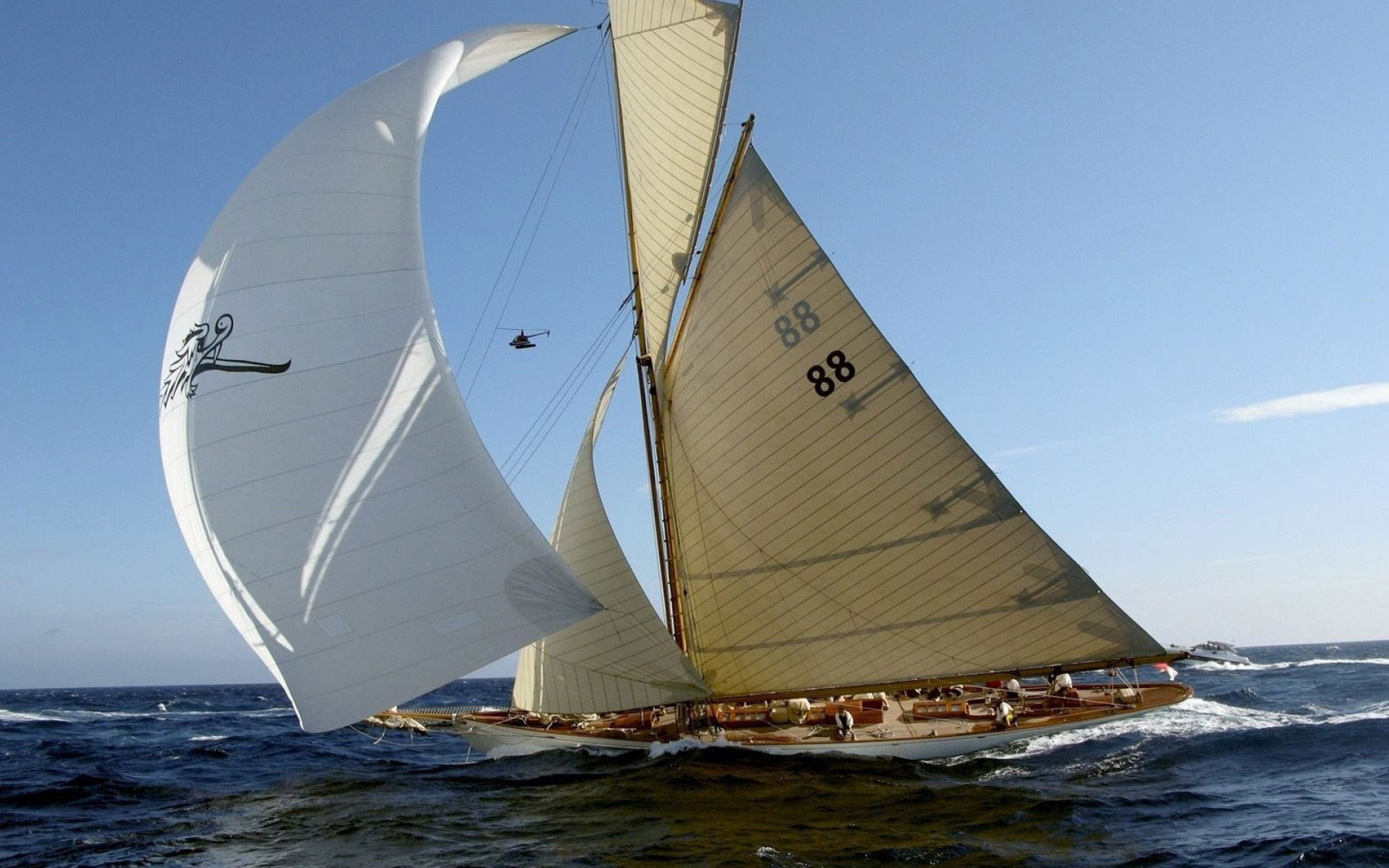 Yacht Racing: Sailboat, A sailing sport involving large sailboats, Windsports, A sailing contest. 1920x1200 HD Wallpaper.