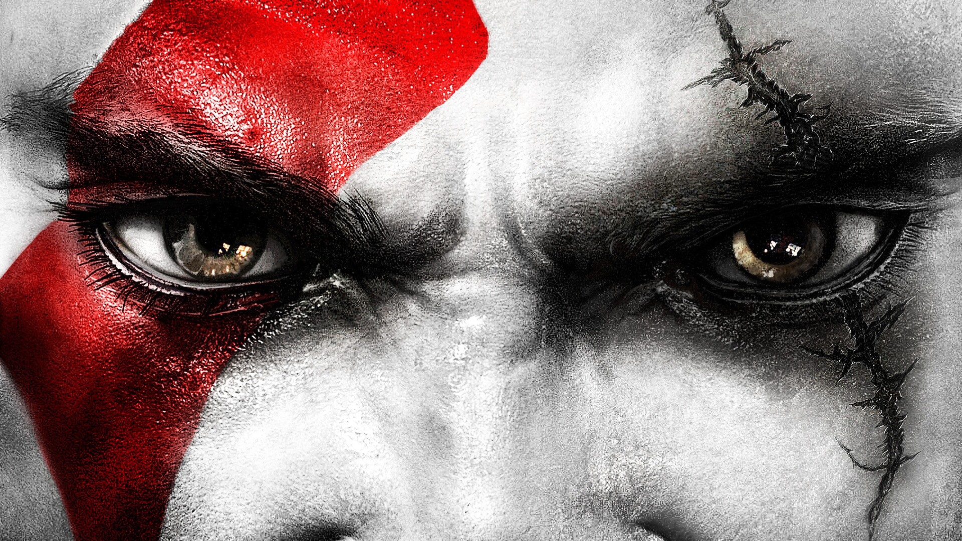 God of War: The character has been well received by critics and has become a video game icon, a relative newcomer among more established franchise characters, such as Mario, Link, Sonic the Hedgehog, and Lara Croft, Kratos. 1920x1080 Full HD Background.