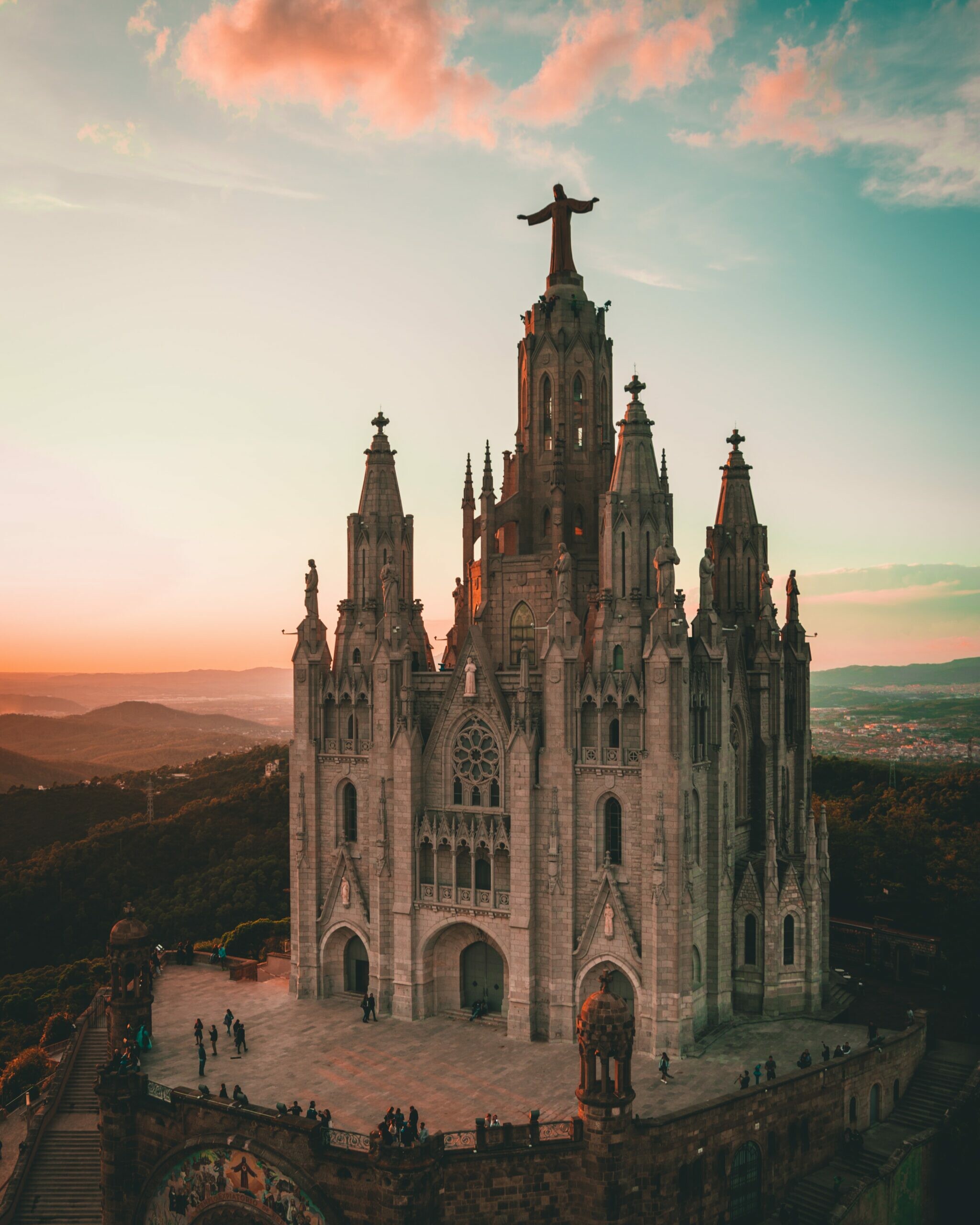Spain: Temple of the Sacred Heart of Jesus, Barcelona, Architecture. 2050x2560 HD Wallpaper.