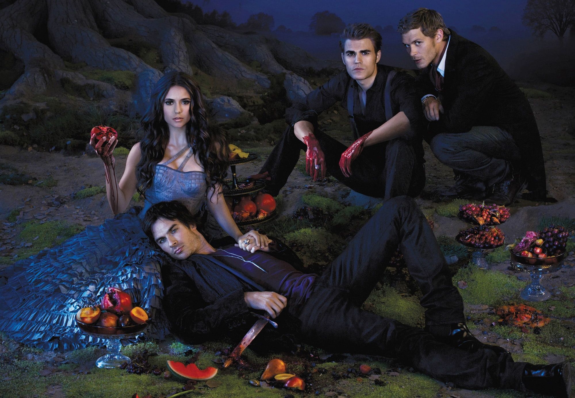 HD wallpaper: Vampire Diaries digital wallpaper, Nina Dobrev, The Vampire Diaries 2000x1390