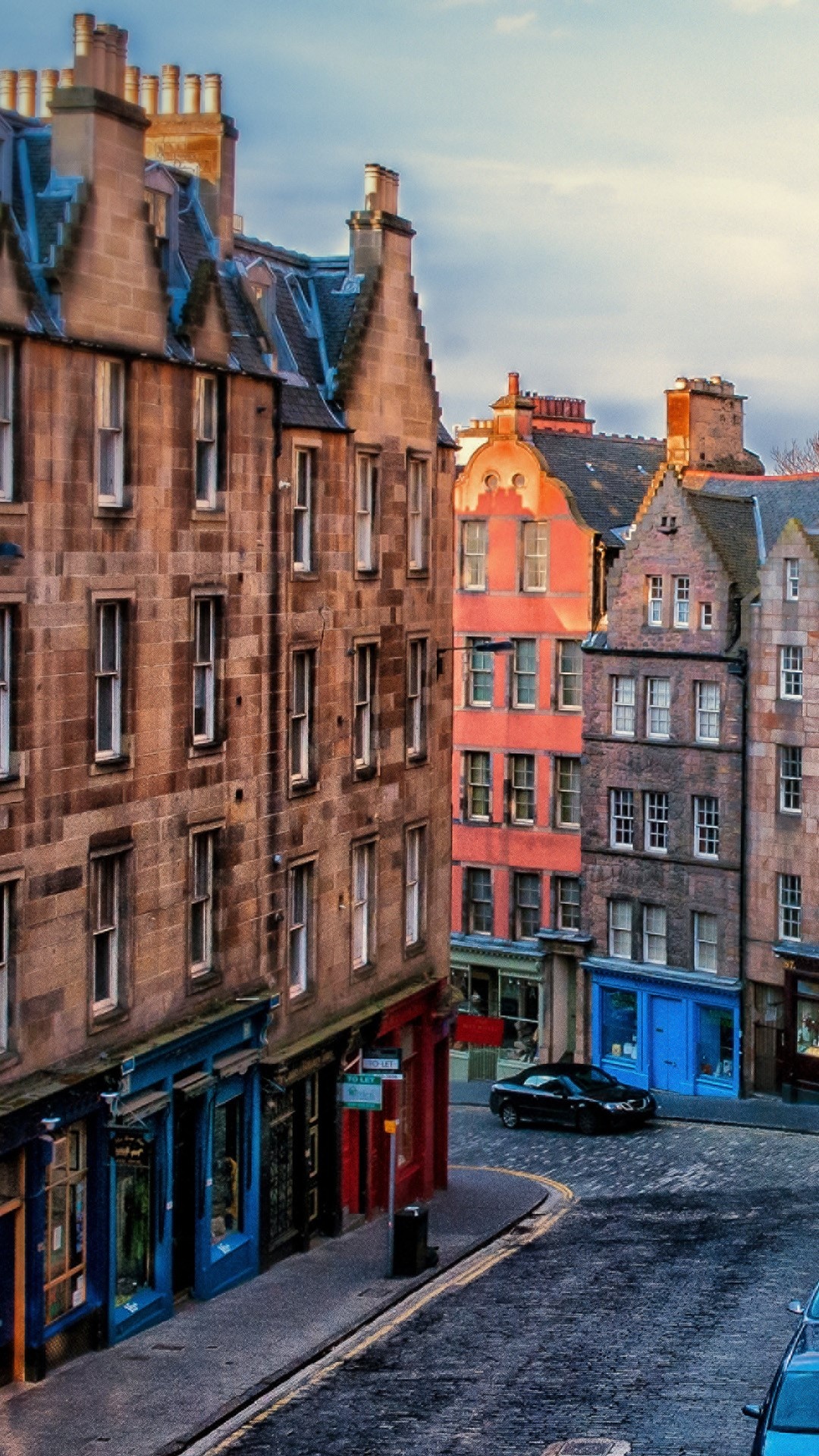 West Bow Street, Edinburgh Scotland, Aerial view, Windows 10 Spotlight, 1080x1920 Full HD Handy