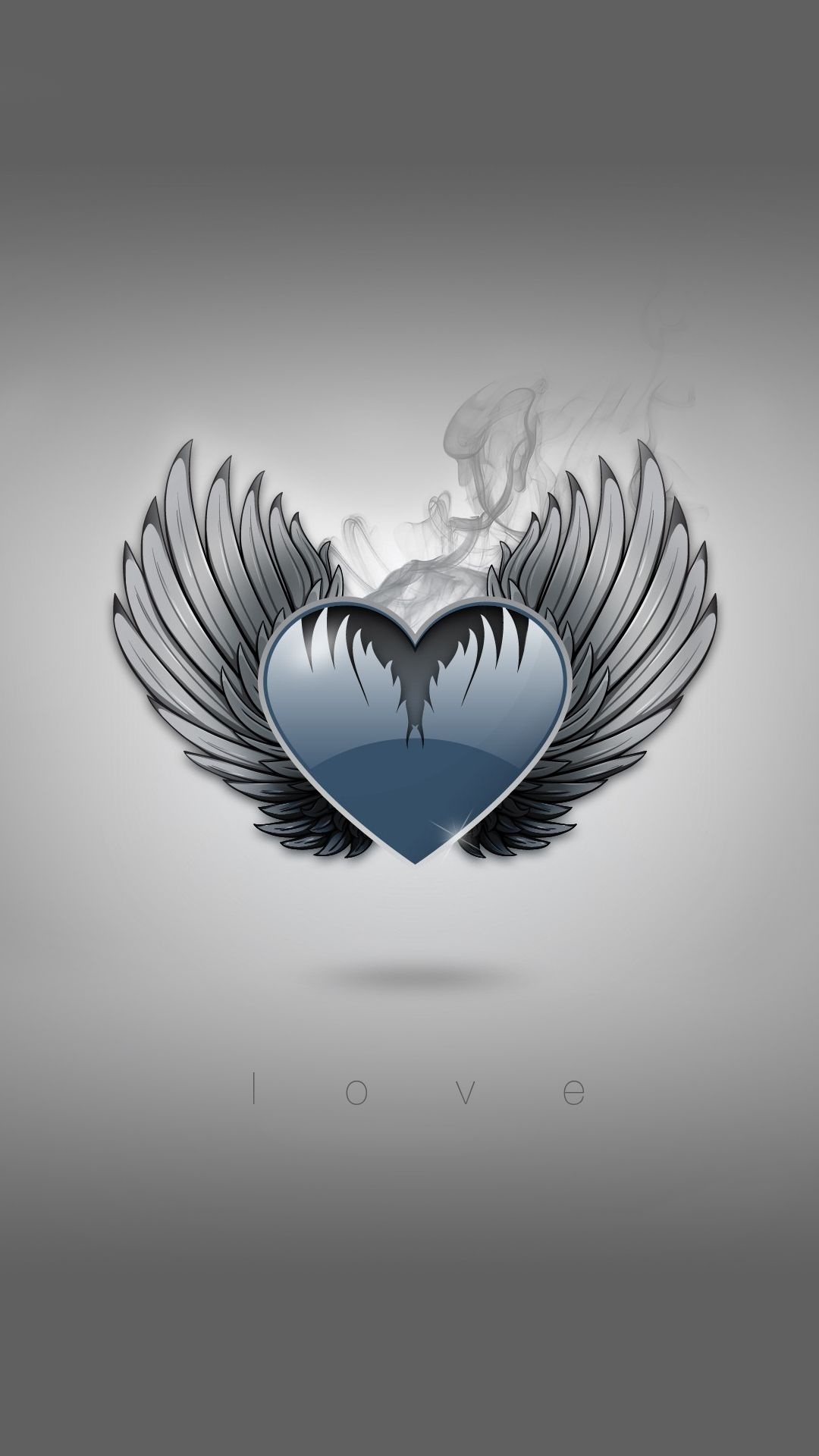 Heart With Wings, Love wallpaper, Wings wallpaper, Romantic imagery, 1080x1920 Full HD Handy