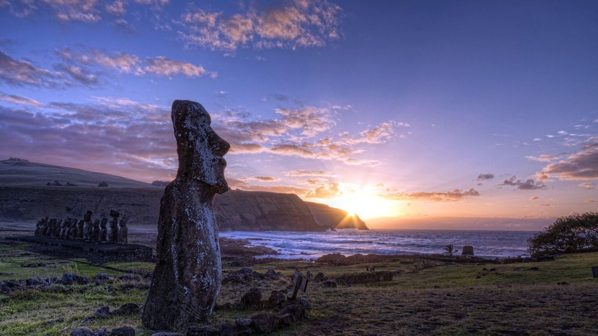 Chile: Easter Island, Rapa Nui National Park, Outdoors. 1920x1080 Full HD Wallpaper.