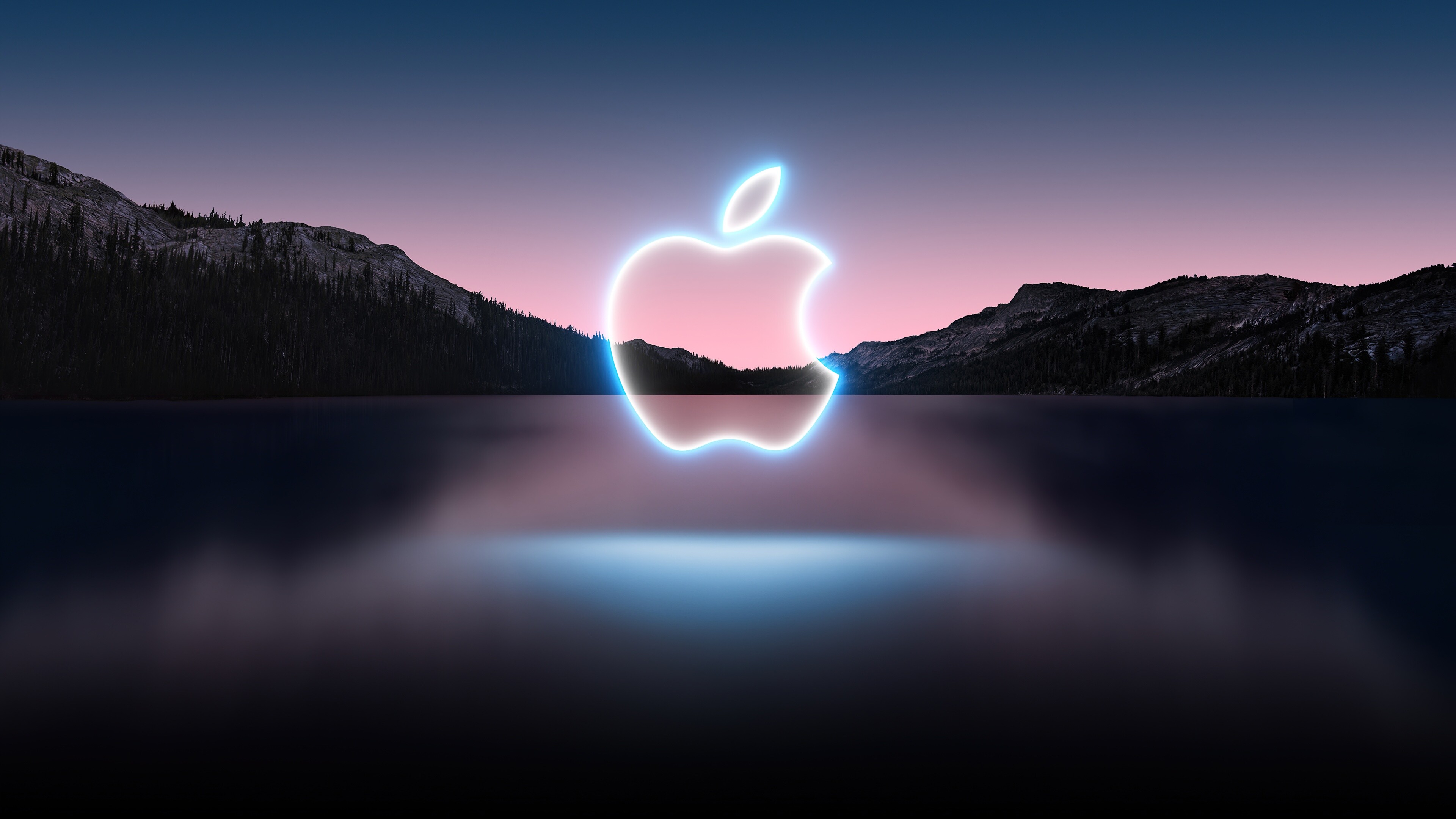 Apple Logo: An American multinational technology company, iOS. 3840x2160 4K Background.