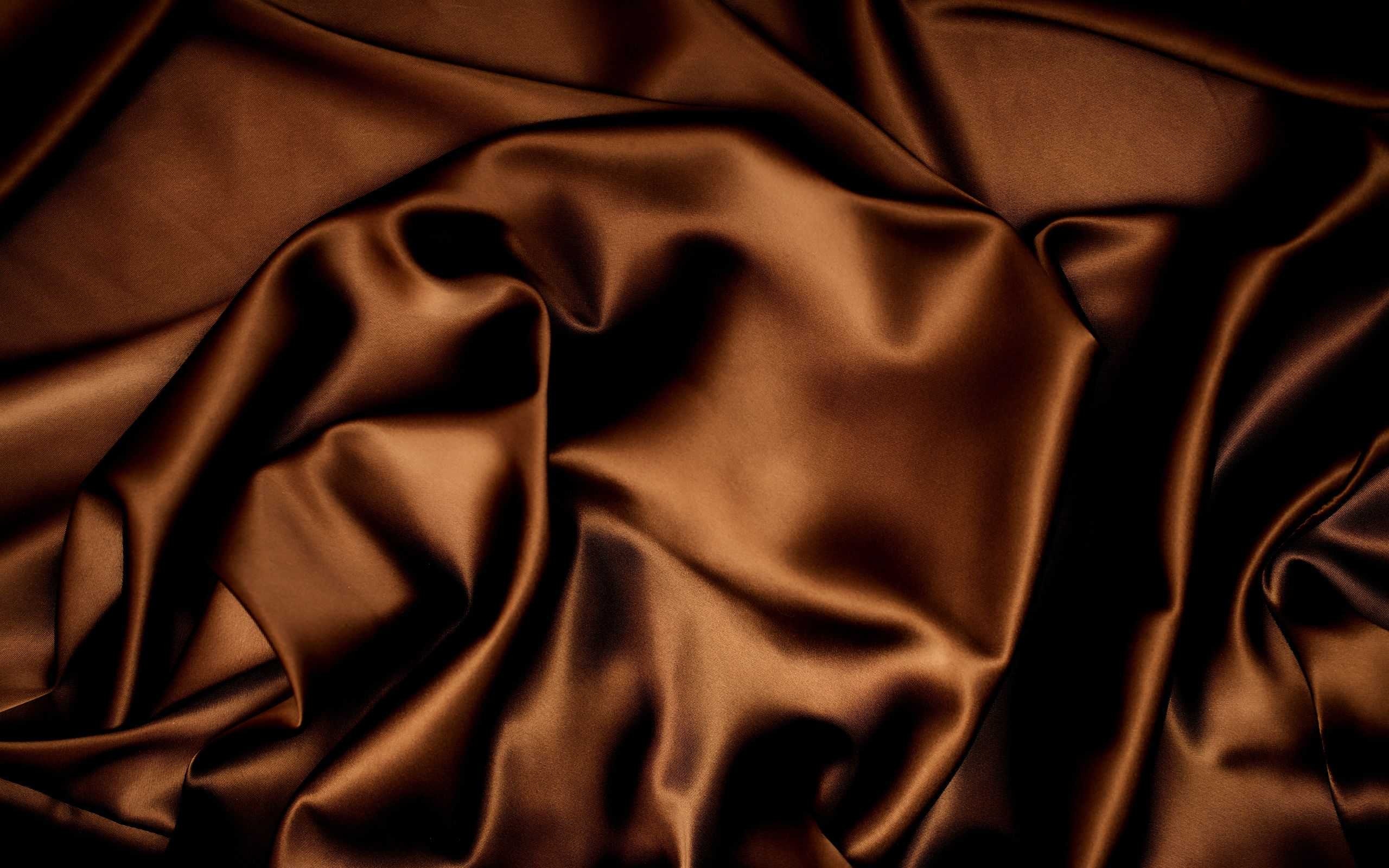 Brown satin fabric, Aesthetic wallpaper, Earthy tones, Warm and cozy, 2560x1600 HD Desktop