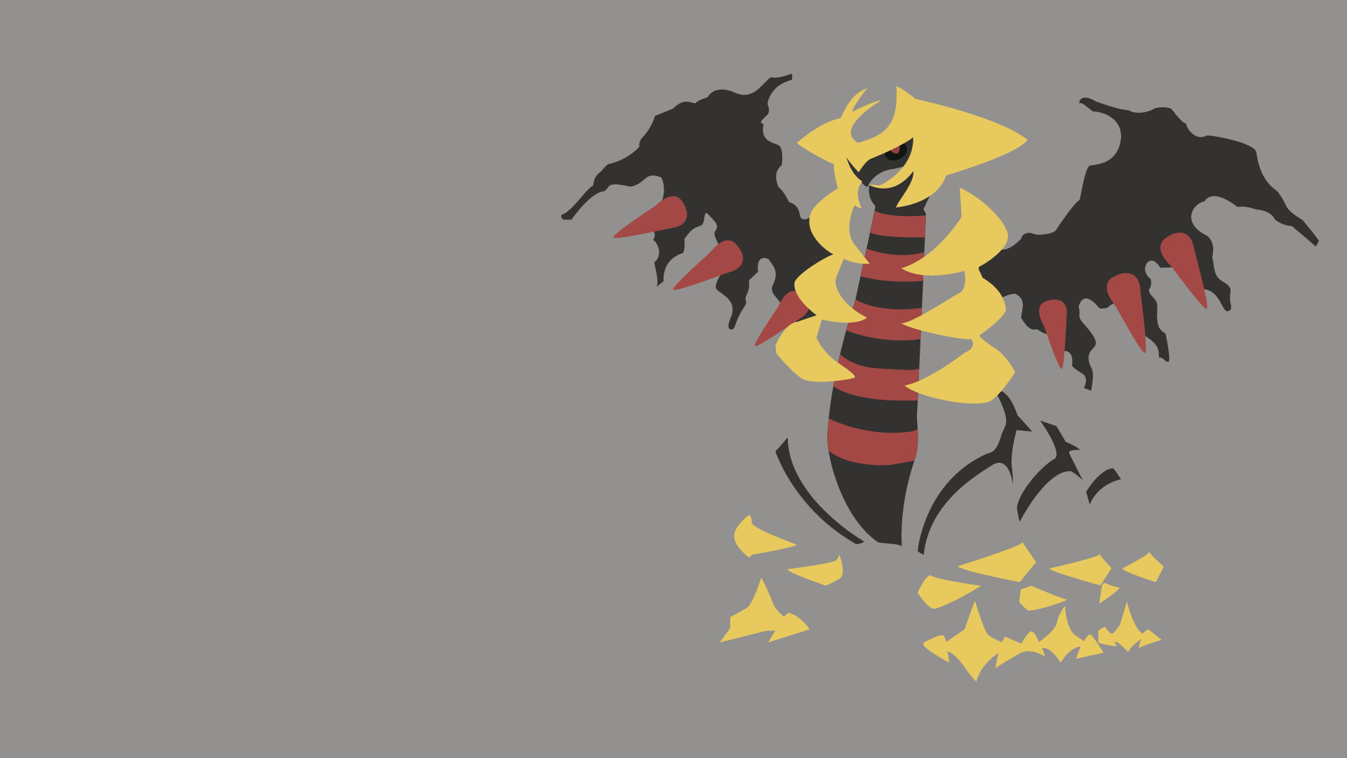Giratina: Wings changing shape as if made of a liquid or gas, Six legs with golden claws. 1920x1090 HD Wallpaper.