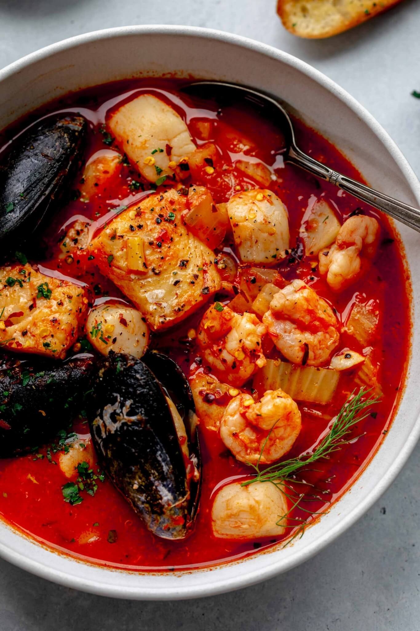Seafood: Cioppino, made of shrimp, scallops, clams, mussels. 1370x2050 HD Wallpaper.