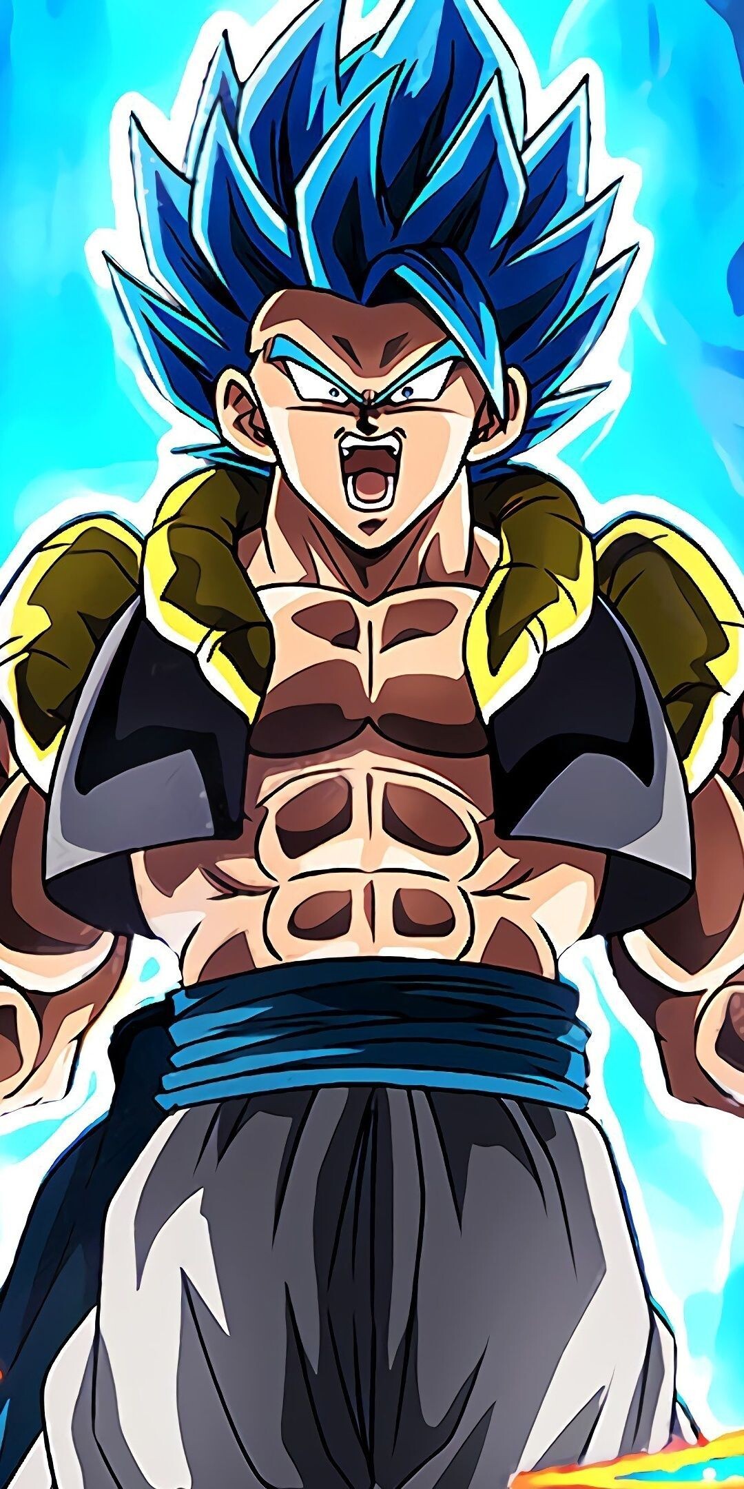 Gogeta: A character who made his canon debut in Dragon Ball Super Broly as the final protagonist. 1080x2160 HD Wallpaper.