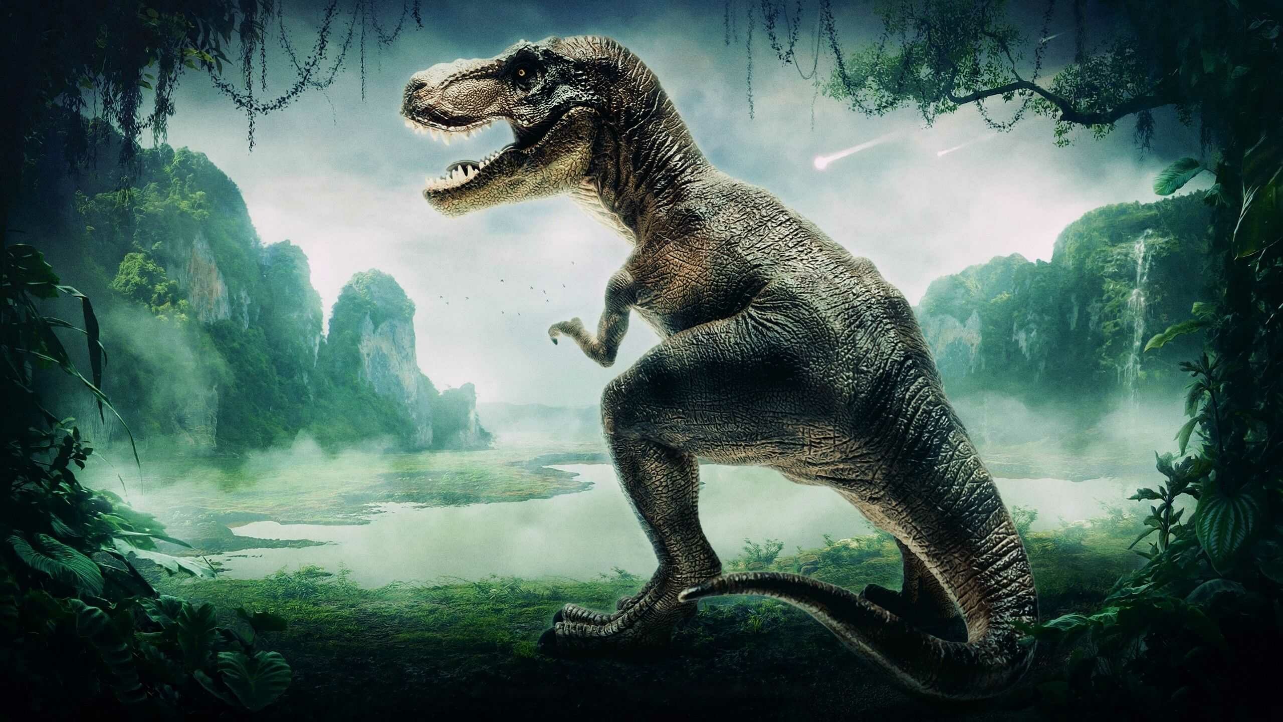 Jurassic World: Dinosaur, Isla Nublar, A fictional Central American island. 2560x1440 HD Background.