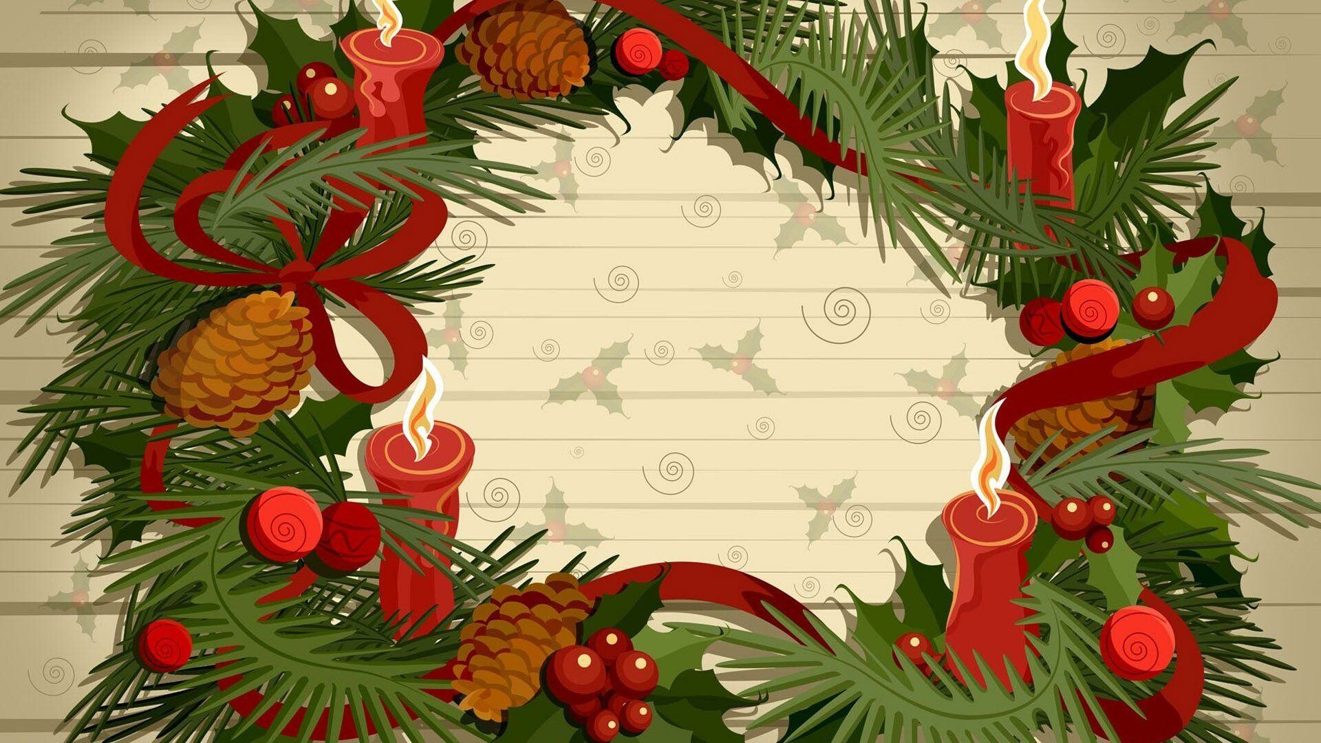 Wreath, Holiday, Decorative, Seasonal, 1920x1080 Full HD Desktop