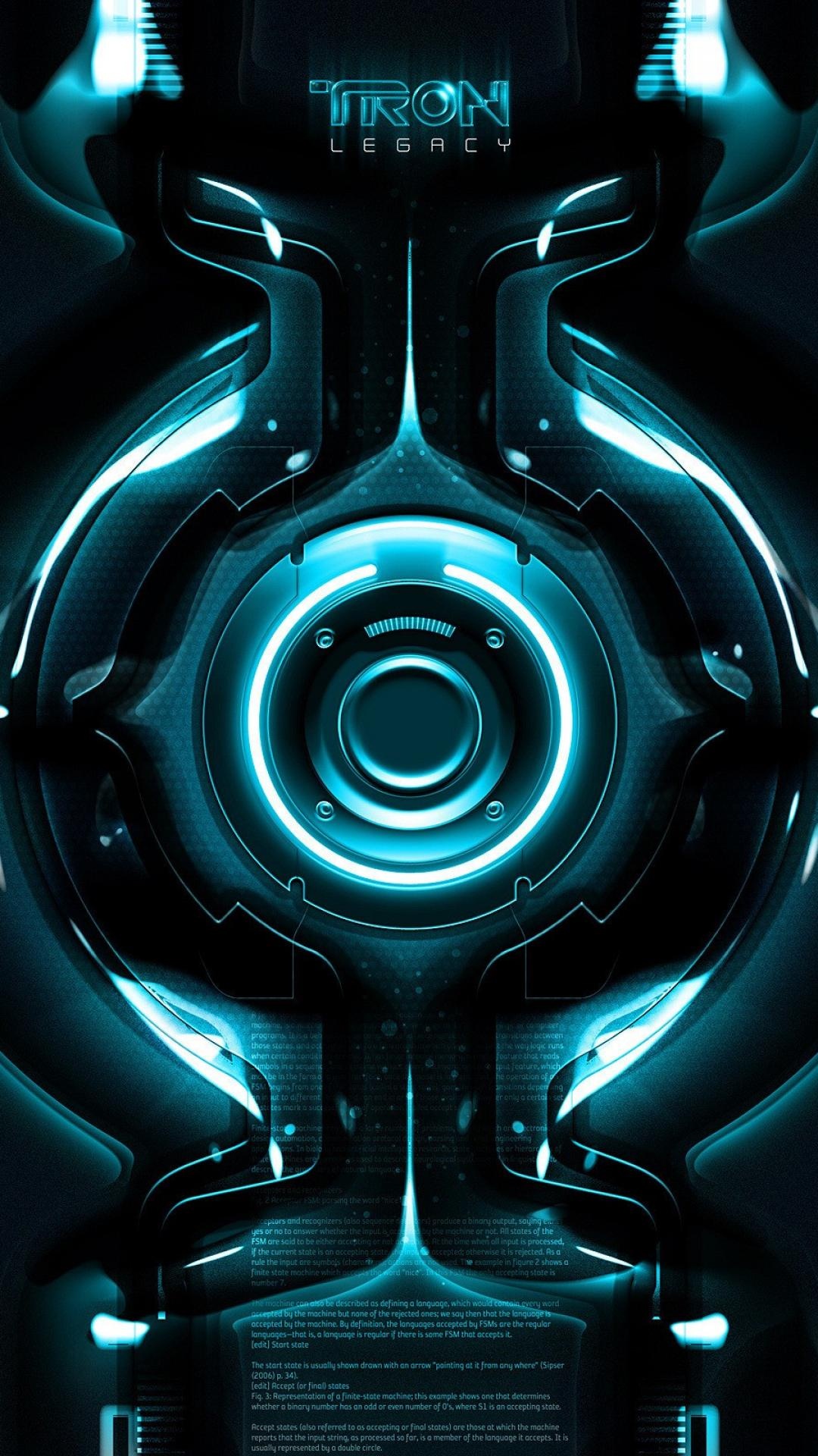 Tron (Movie): Legacy, Directed by Joseph Kosinski in his feature directorial debut. 1080x1920 Full HD Background.