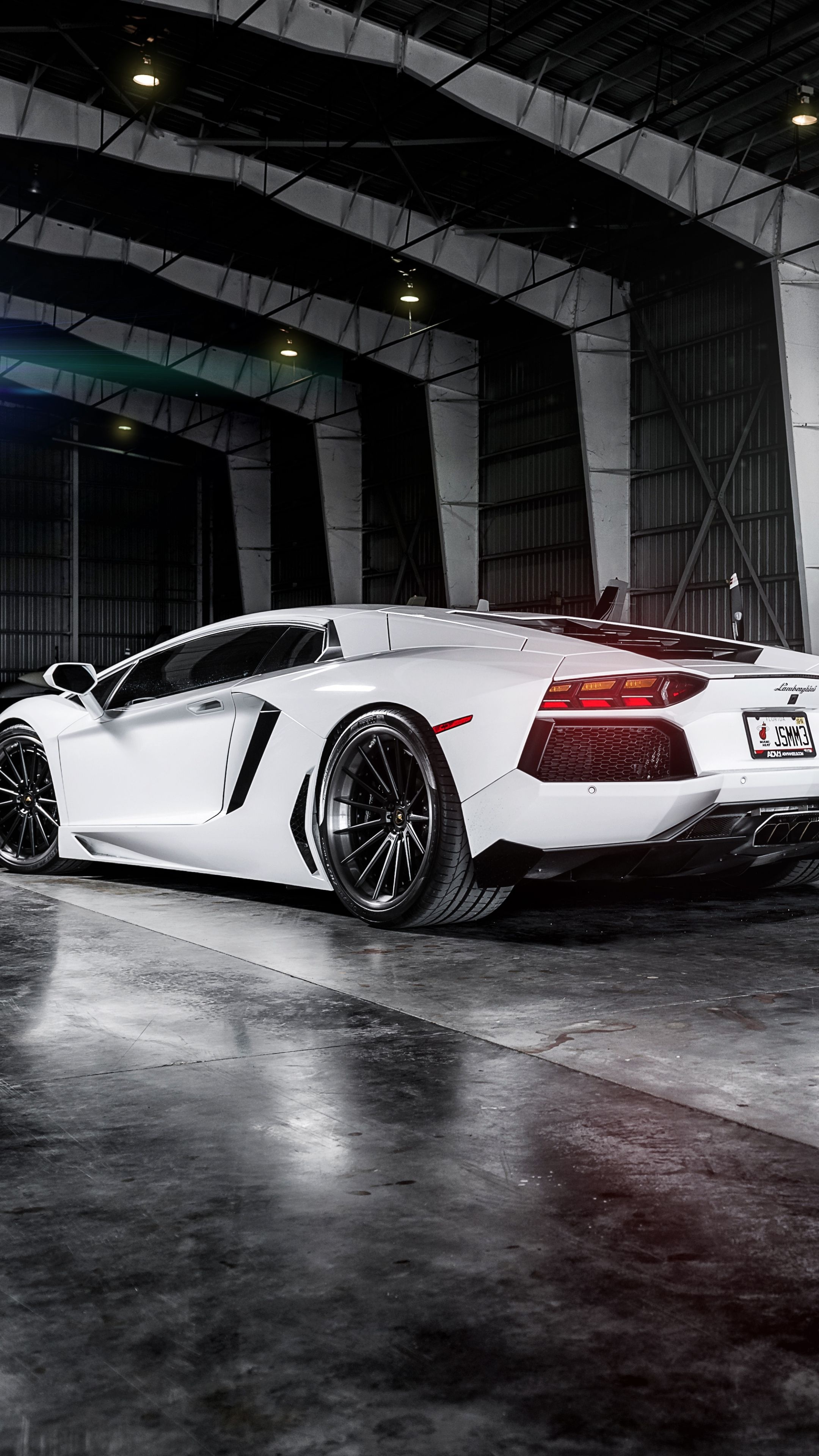 White Lamborghini Aventador, Dream cars, 2160x3840 4K Handy