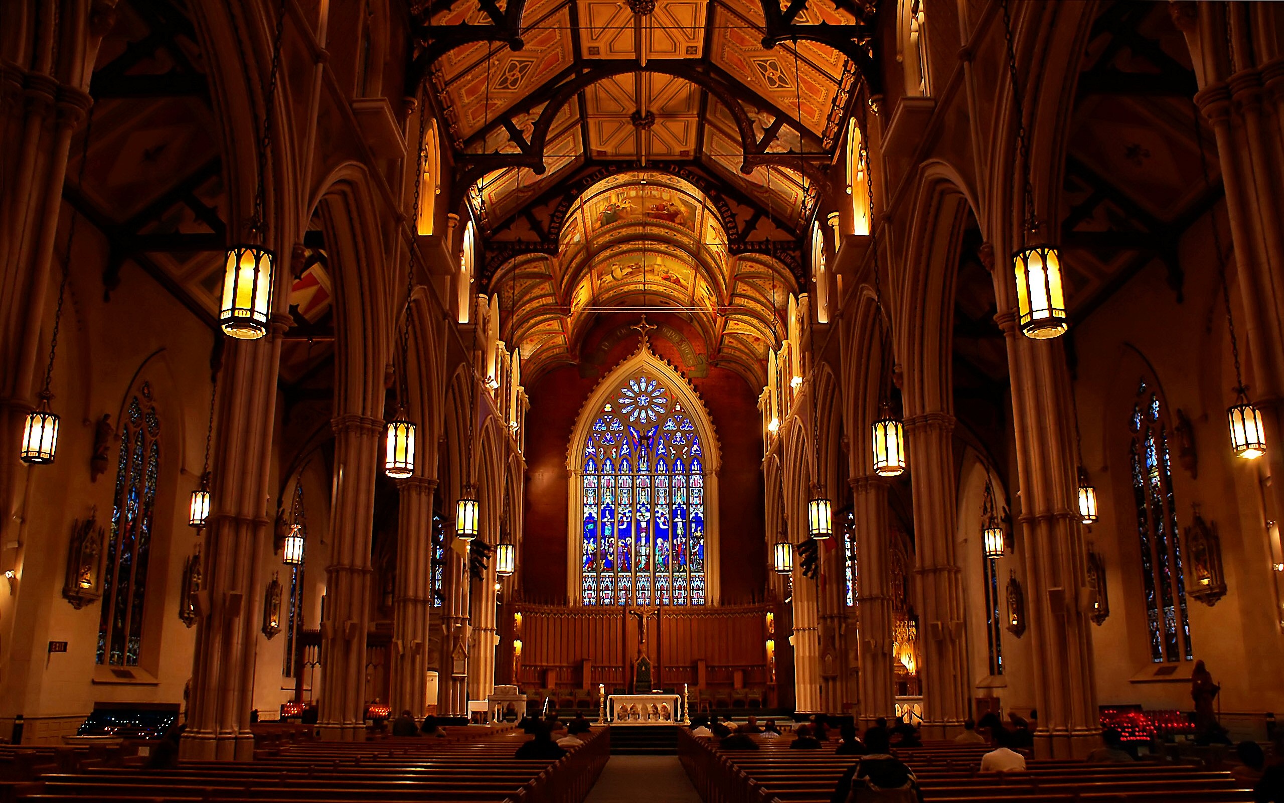 Cathedral: St. Michael's Cathedral-Basilica in Canada, The Roman Catholic Archdiocese of Toronto. 2560x1600 HD Wallpaper.