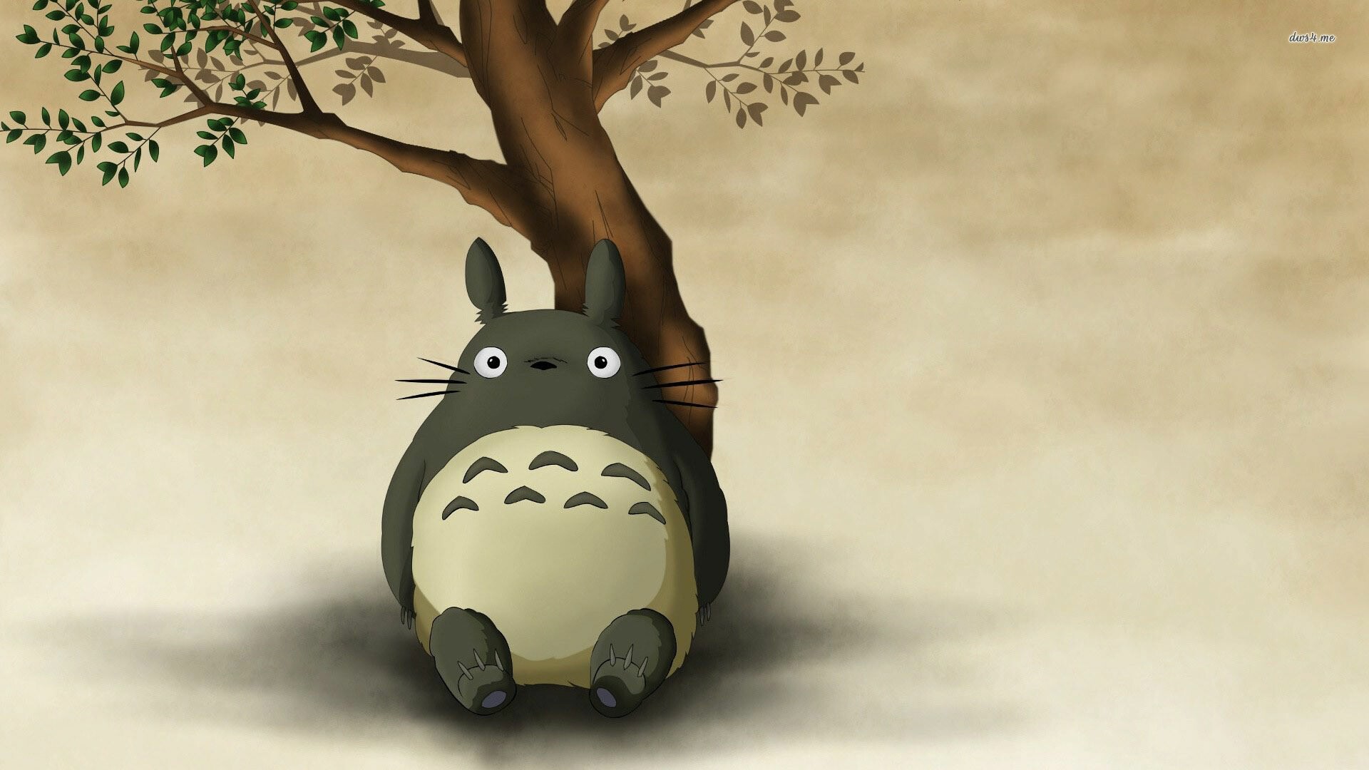 My Neighbor Totoro: An animated film written and directed by Hayao Miyazaki, A spirit of the forest. 1920x1080 Full HD Background.