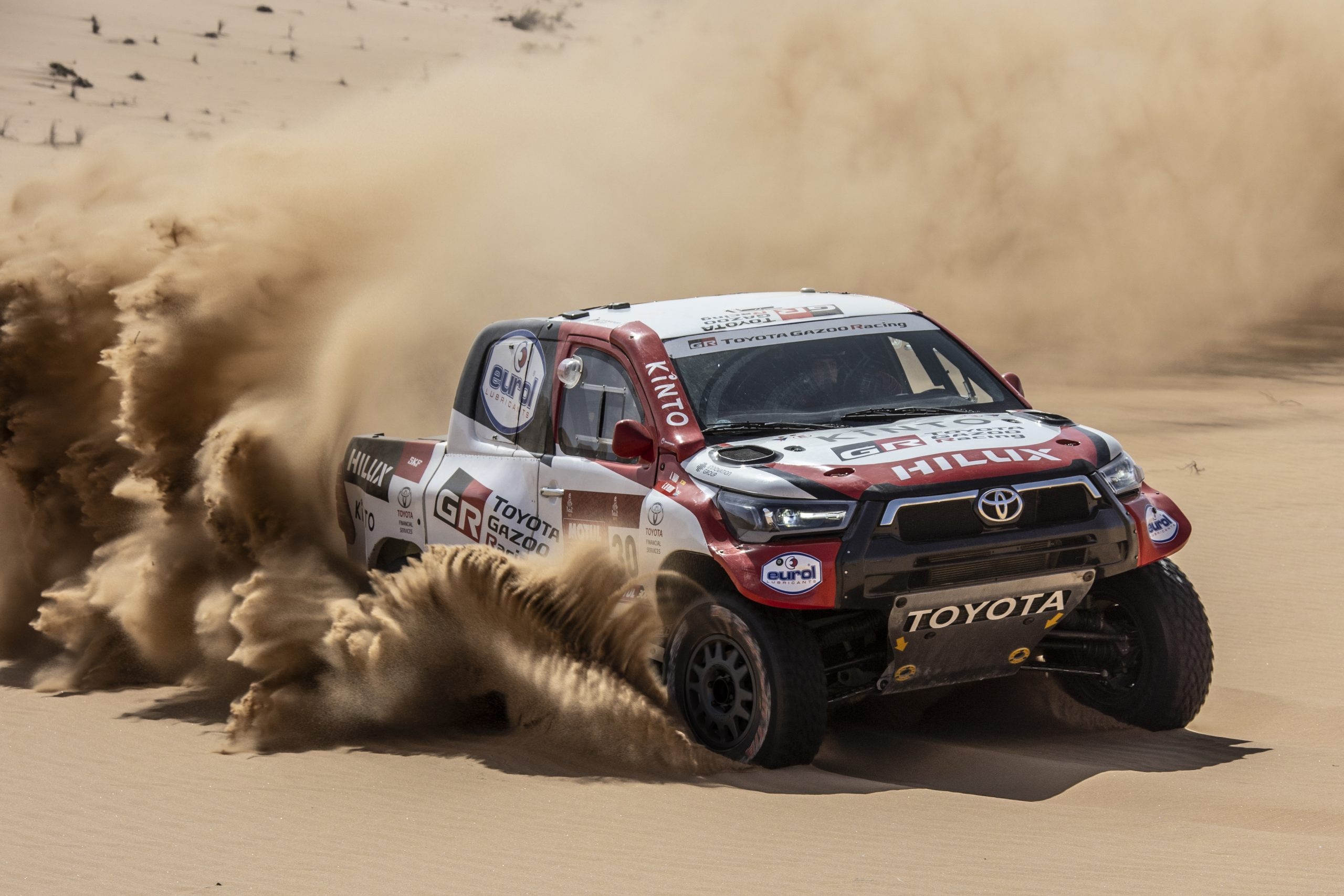 Dakar Rally: Toyota Gazoo racing team, Eurol, Jeddah, Saudi Arabia, Nasser Al-Attiyah. 2560x1710 HD Background.