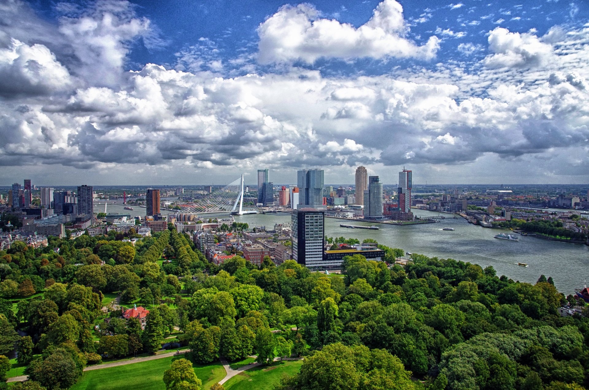 Rotterdam Skyline, Travels, Urban Landscape, Modern Architecture, 1920x1280 HD Desktop