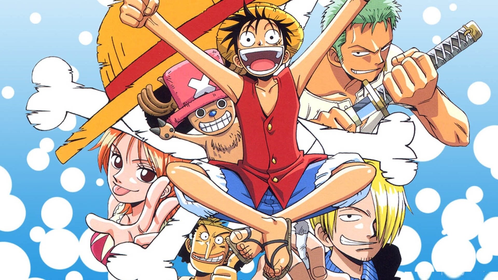One Piece, HD wallpaper, Luffy and crew, Adventure awaits, 1920x1080 Full HD Desktop