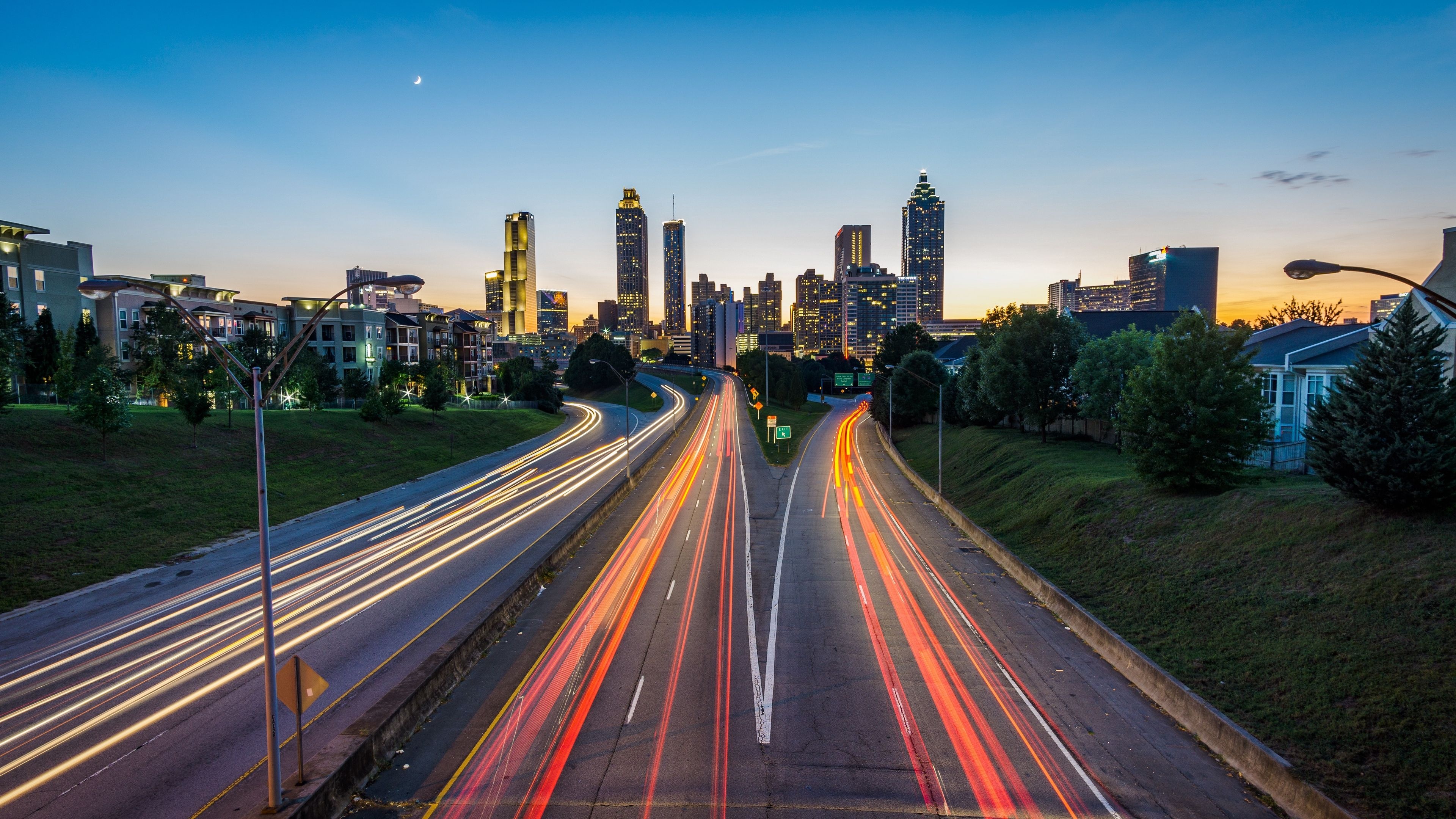 Atlanta Skyline, 4K wallpapers, High-definition images, Cityscapes, 3840x2160 4K Desktop