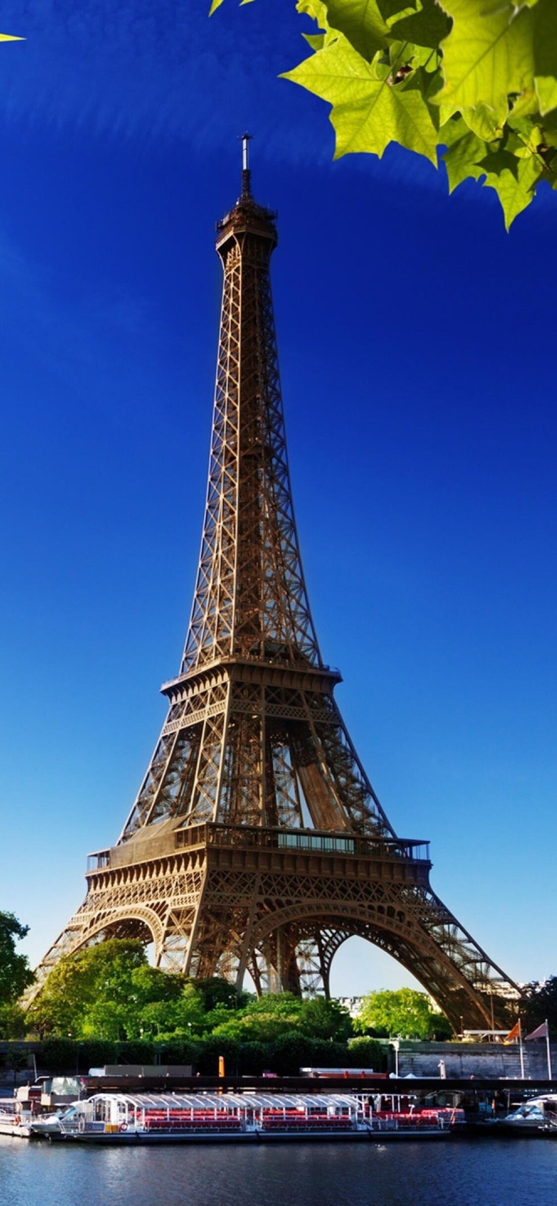 Paris: Eiffel Tower, Champ de Mars, Metropolis. 1130x2440 HD Wallpaper.