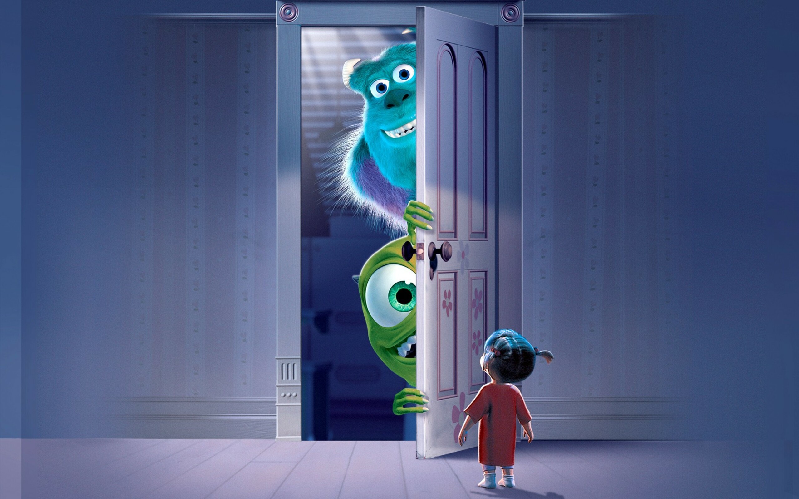 Monsters, Inc.: Mike and Sully, Work together to scare as many children as they can. 2560x1600 HD Wallpaper.