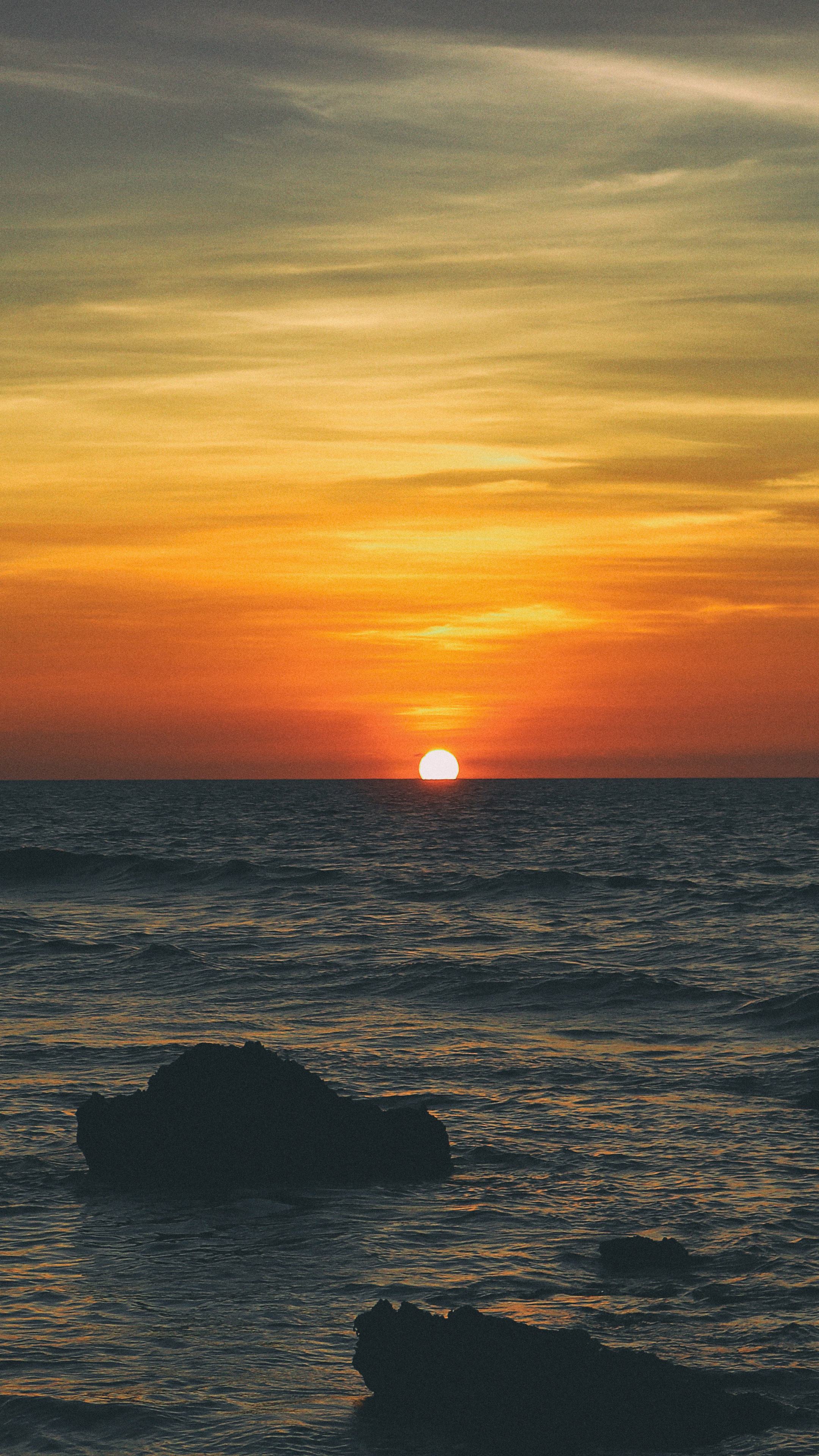 Beach sunset, Sea sunrise, Xperia wallpapers, 2160x3840 4K Phone