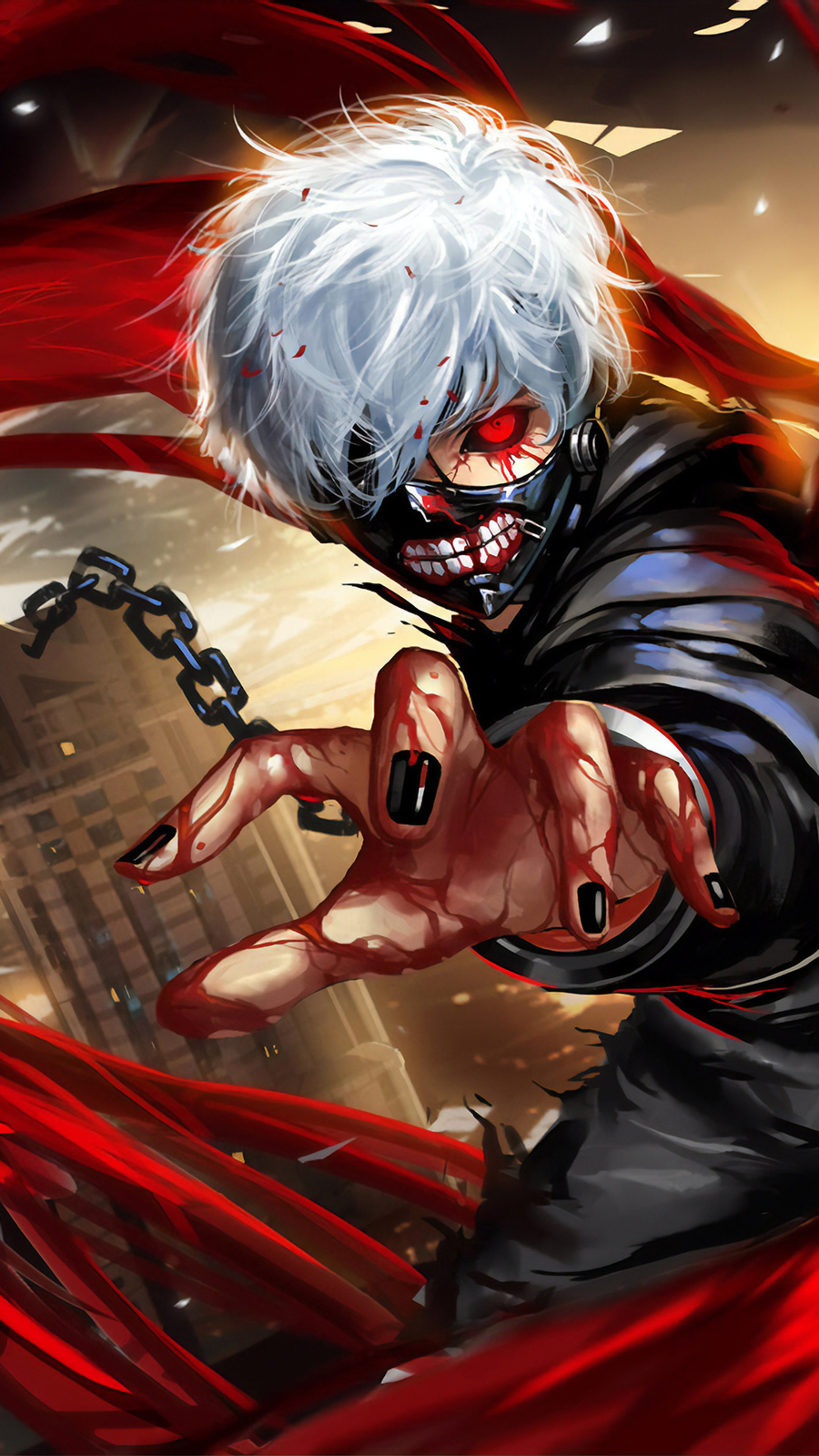 Tokyo Ghoul anime, Fanart wallpapers, Sony Xperia devices, Artistic expressions, 2160x3840 4K Phone