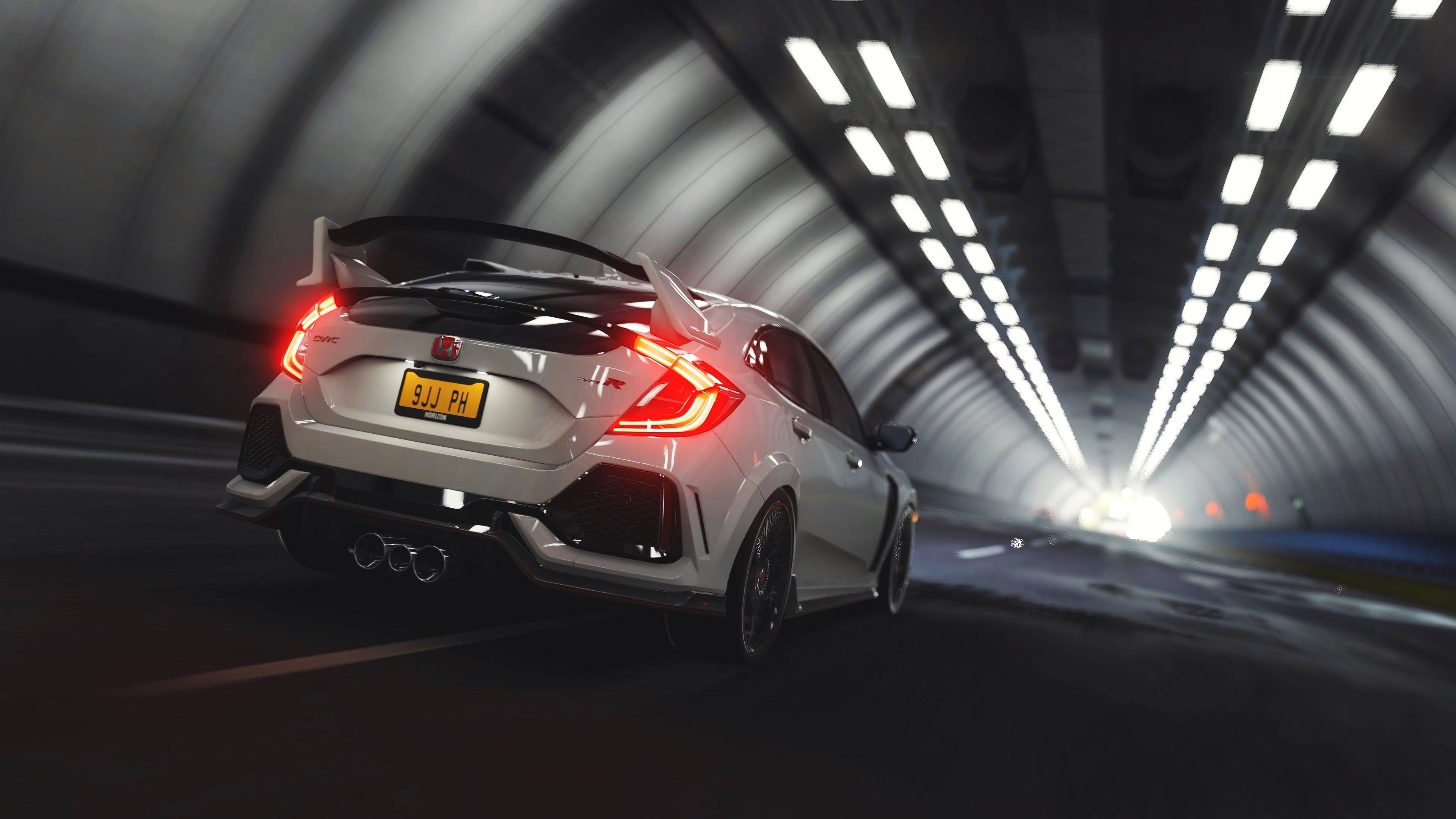 Honda Civic Type R, Performance powerhouse, Tunnel racer, Captivating wallpaper, 3840x2160 4K Desktop