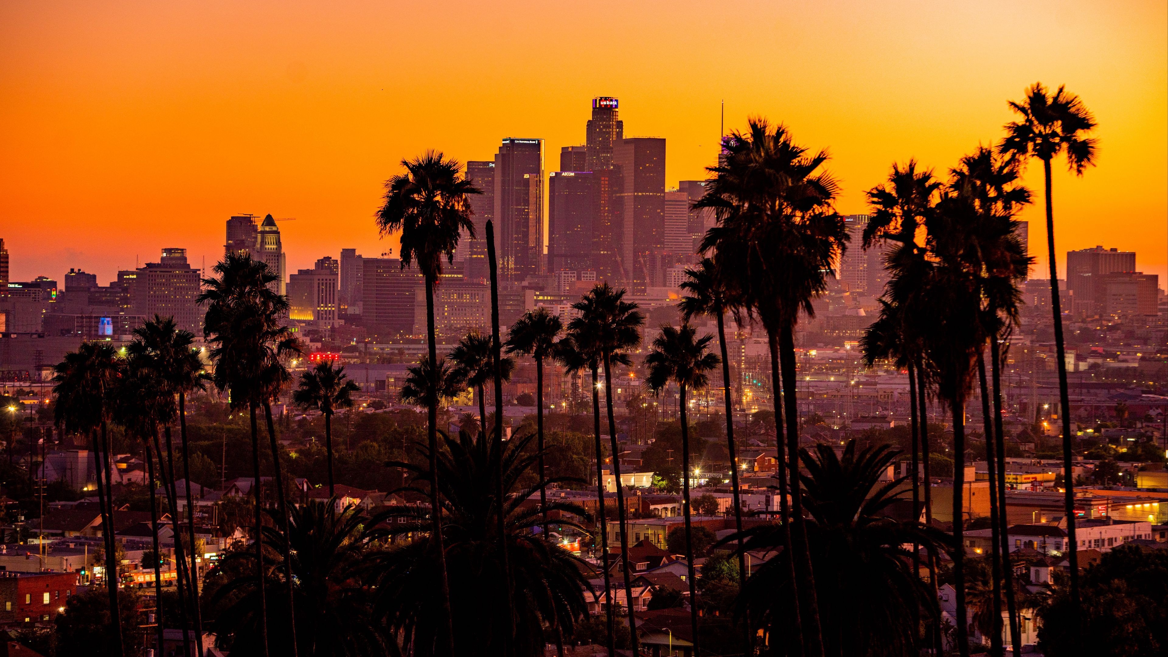 Los Angeles: The second most populous city in the United States after New York City. 3840x2160 4K Background.