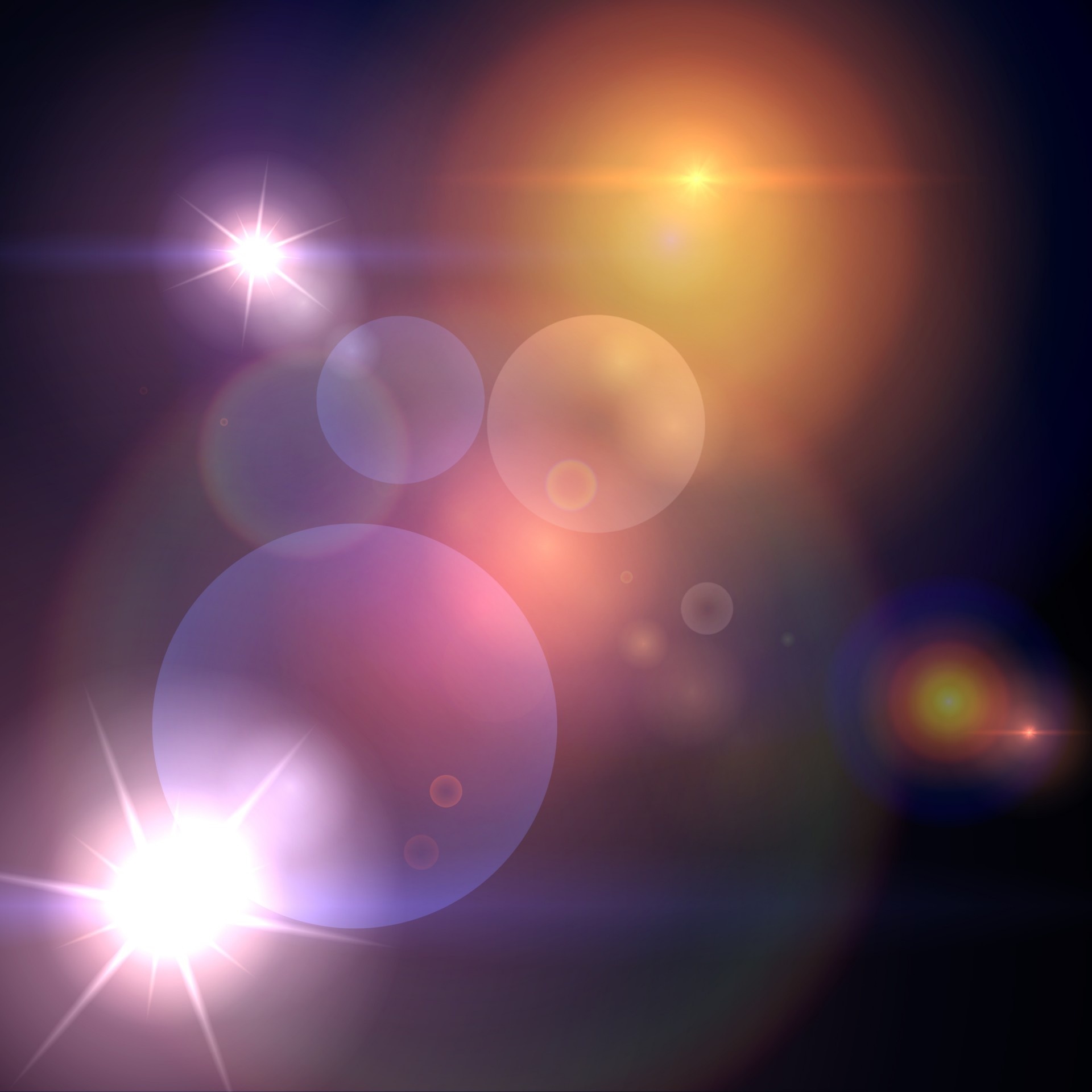 Lens Flare Background, Glow, Colorful, Abstract, 1920x1920 HD Phone