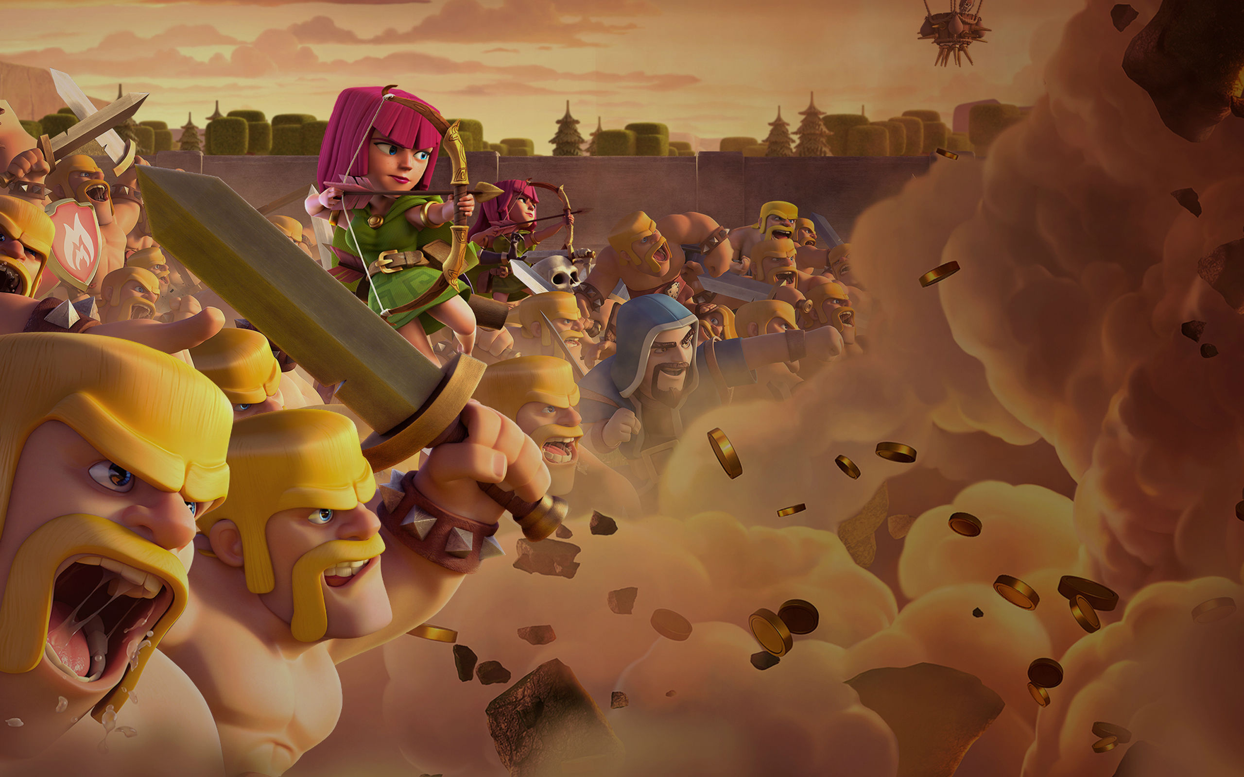 Clash of Clans: A hugely popular game, available for both iOS and Android. 2560x1600 HD Wallpaper.