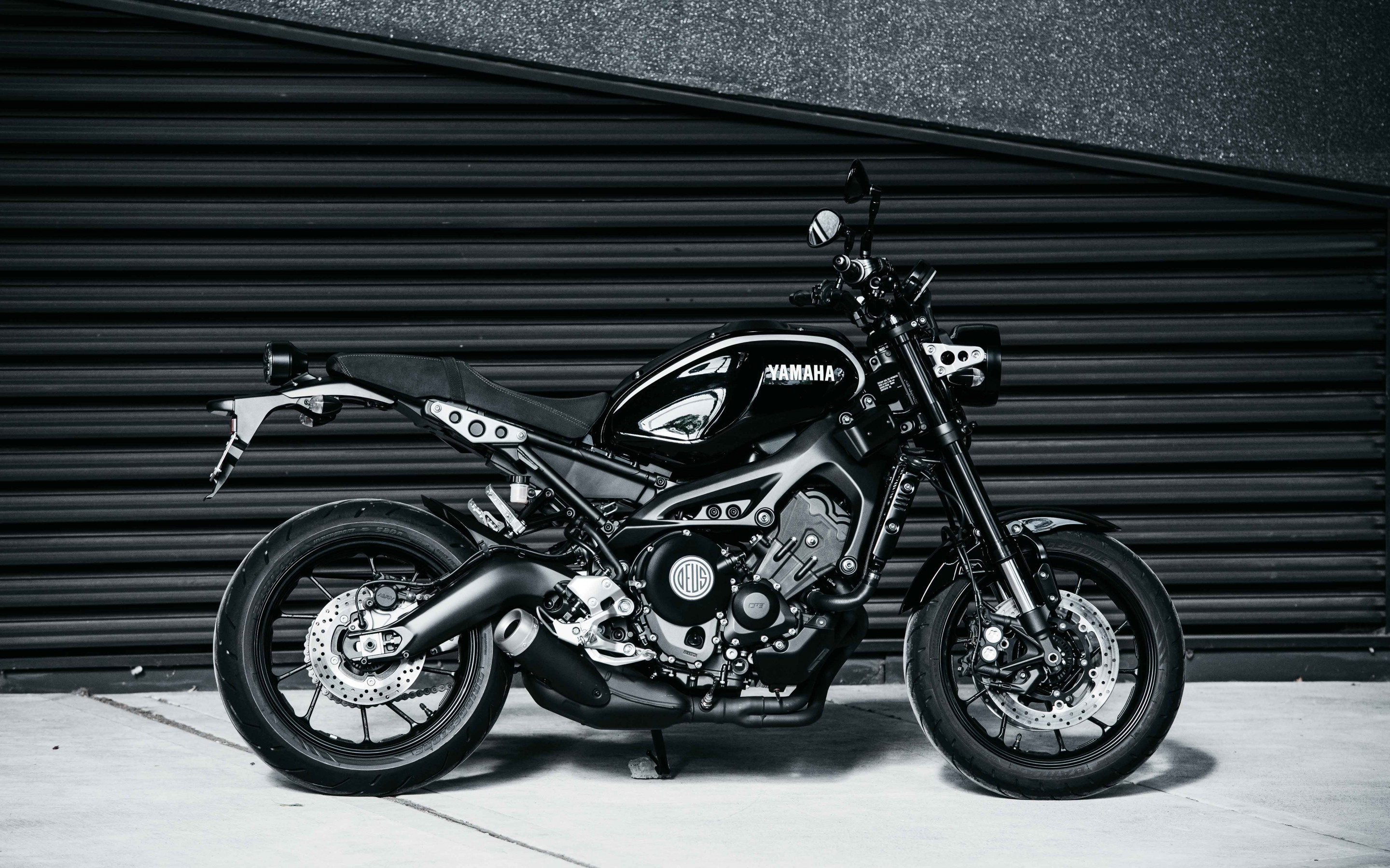 Yamaha XSR900, Exterior black motorcycle, Japanese motorcycles, High quality, 2880x1800 HD Desktop