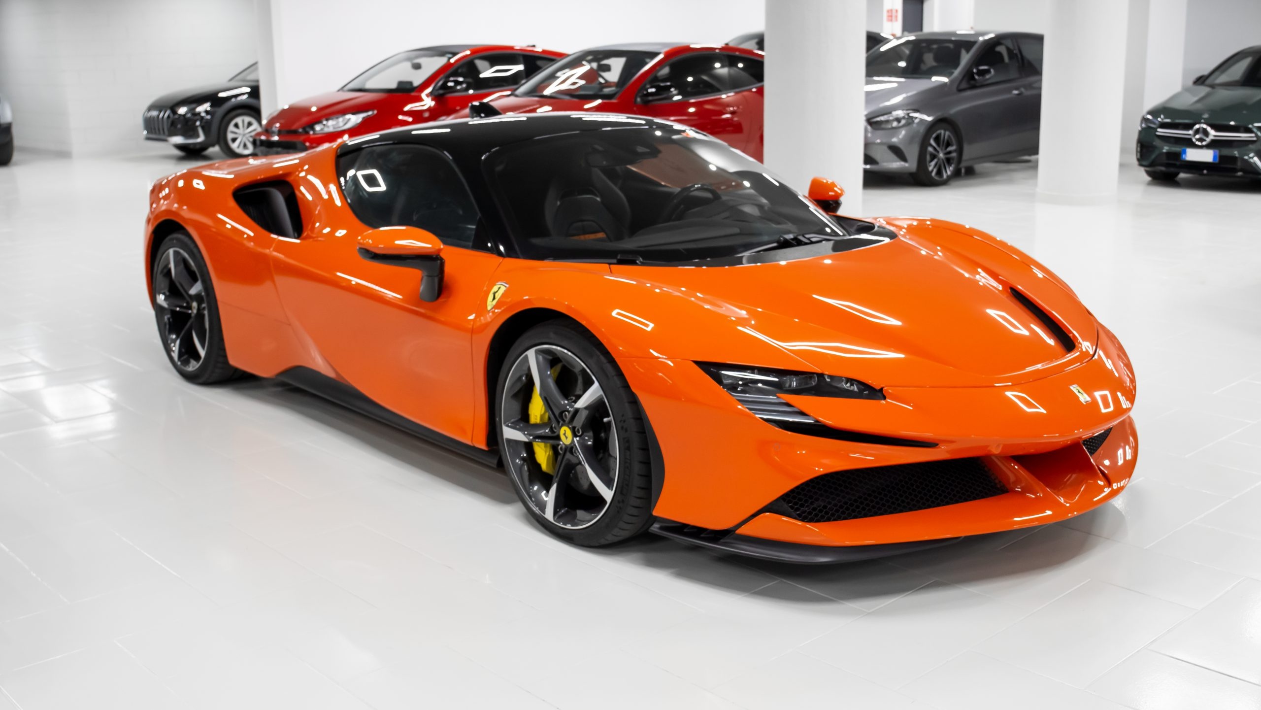 Ferrari SF90, Unveiled model, Striking design, Automotive excellence, 2560x1450 HD Desktop