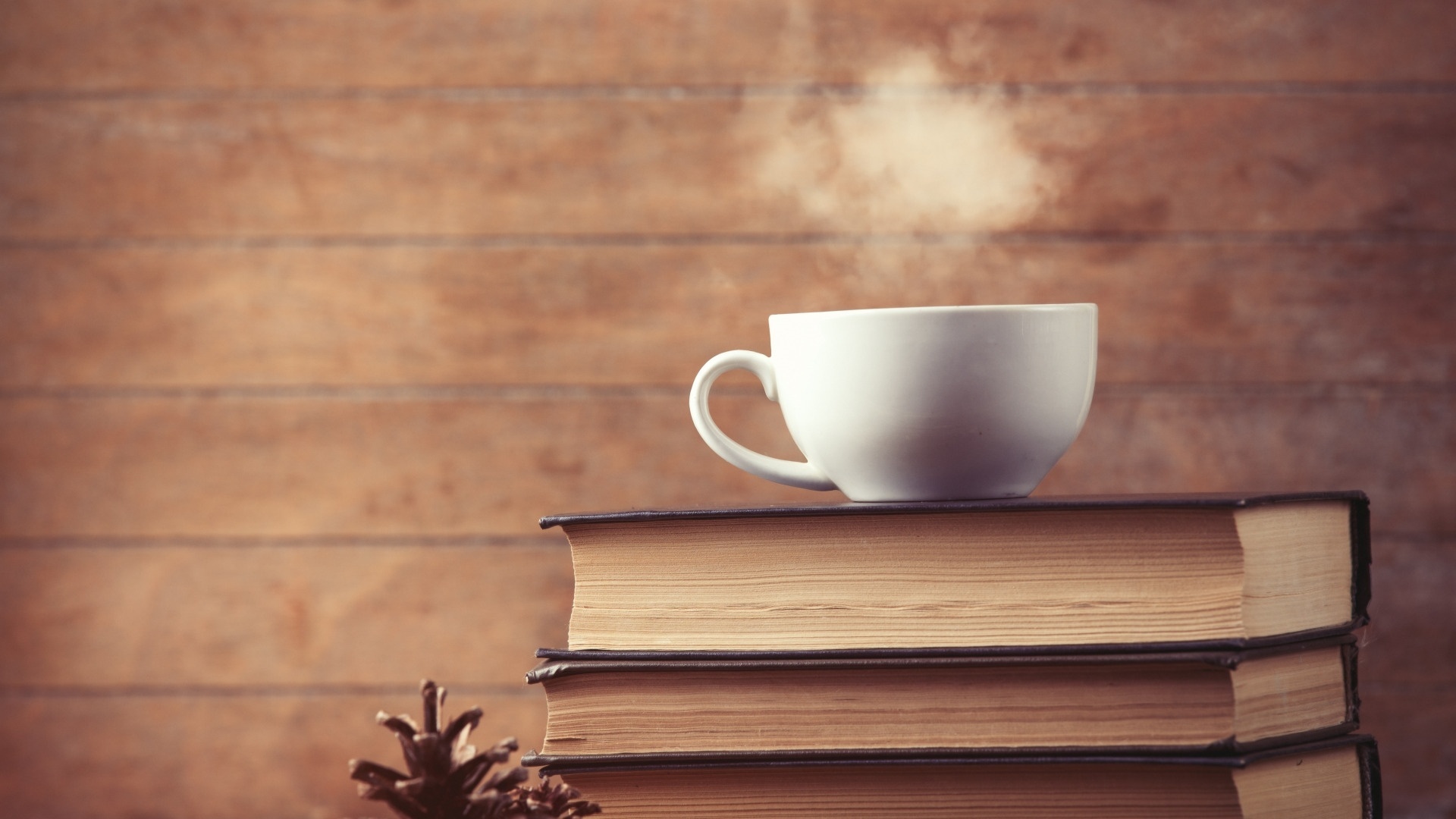 Coffee and books, Cozy mornings, Warm beverages, Reading rituals, 1920x1080 Full HD Desktop