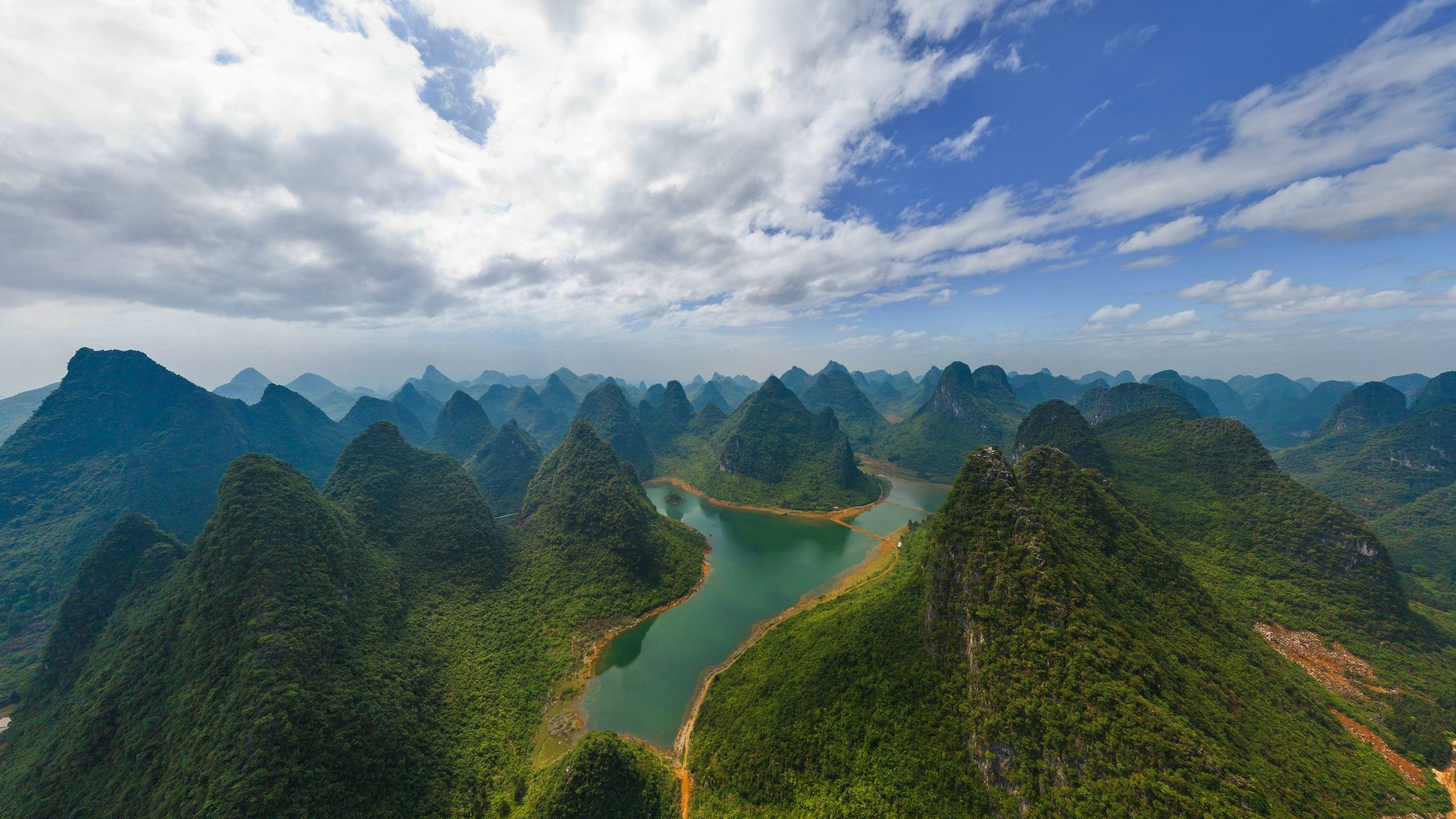 Guilin National Park, China, River, Parks, 2560x1440 HD Desktop