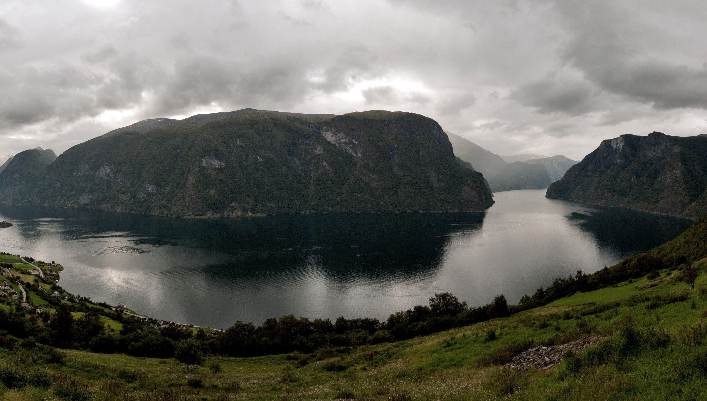 Norwegian Fjords, Stunning Norway wallpapers, Captivating views, Nature's grandeur, 2410x1370 HD Desktop