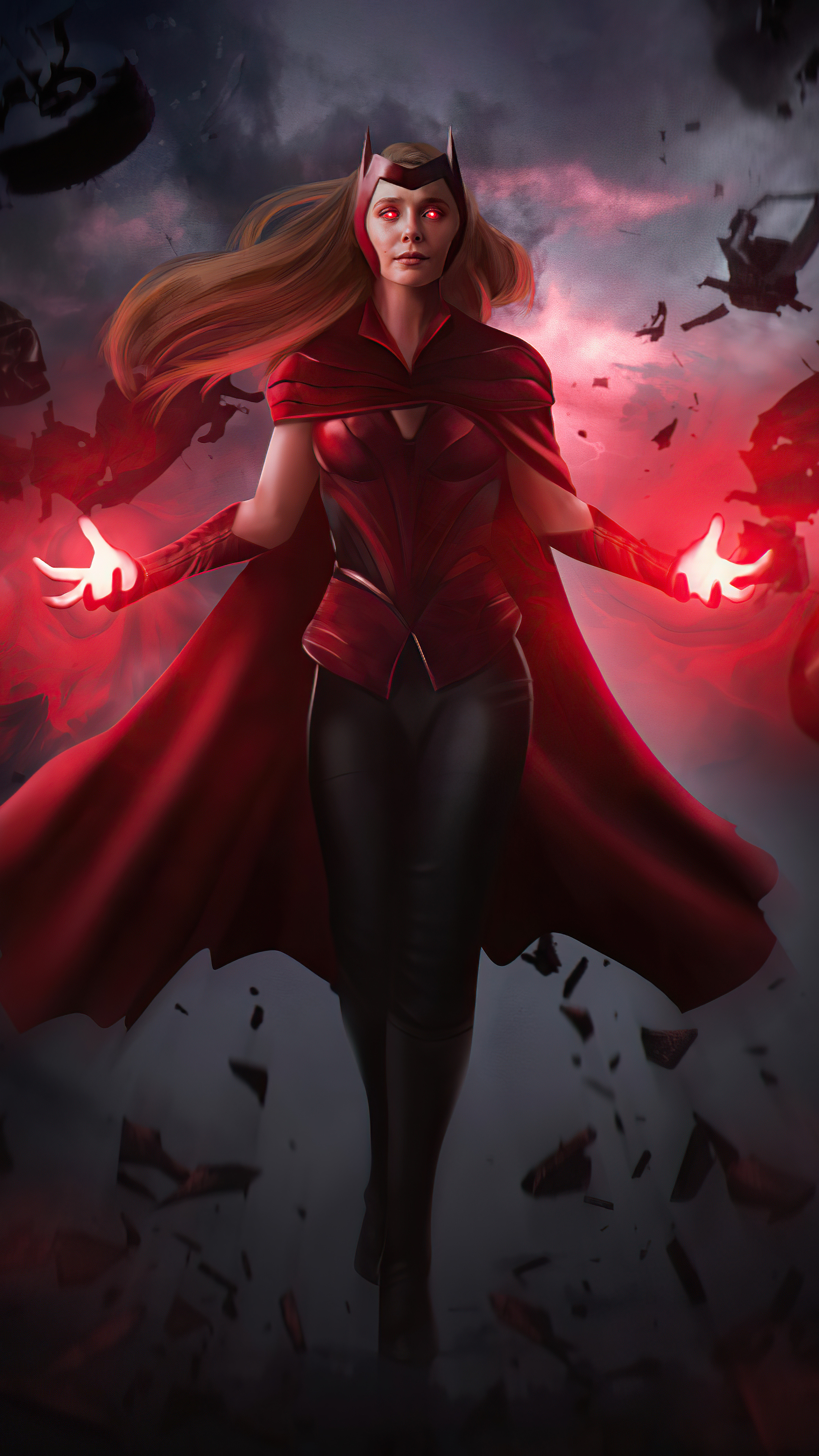Scarlet Witch, Wanda Vision, Sony Xperia, 4K wallpapers, 2160x3840 4K Handy