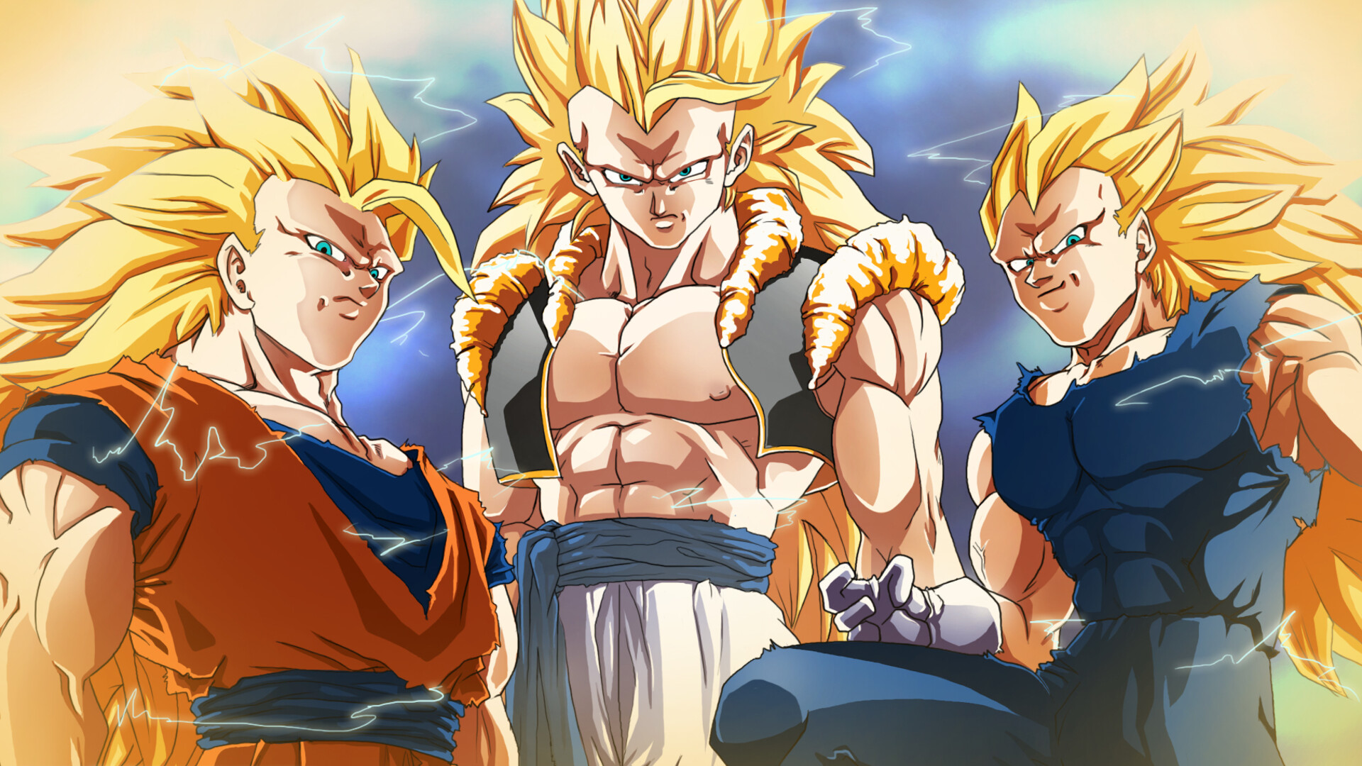 Goku Super Saiyan: SS3 Vegeta, Dragon Ball Z, Canges in physical appearance, Waist-length hair. 1920x1080 Full HD Wallpaper.